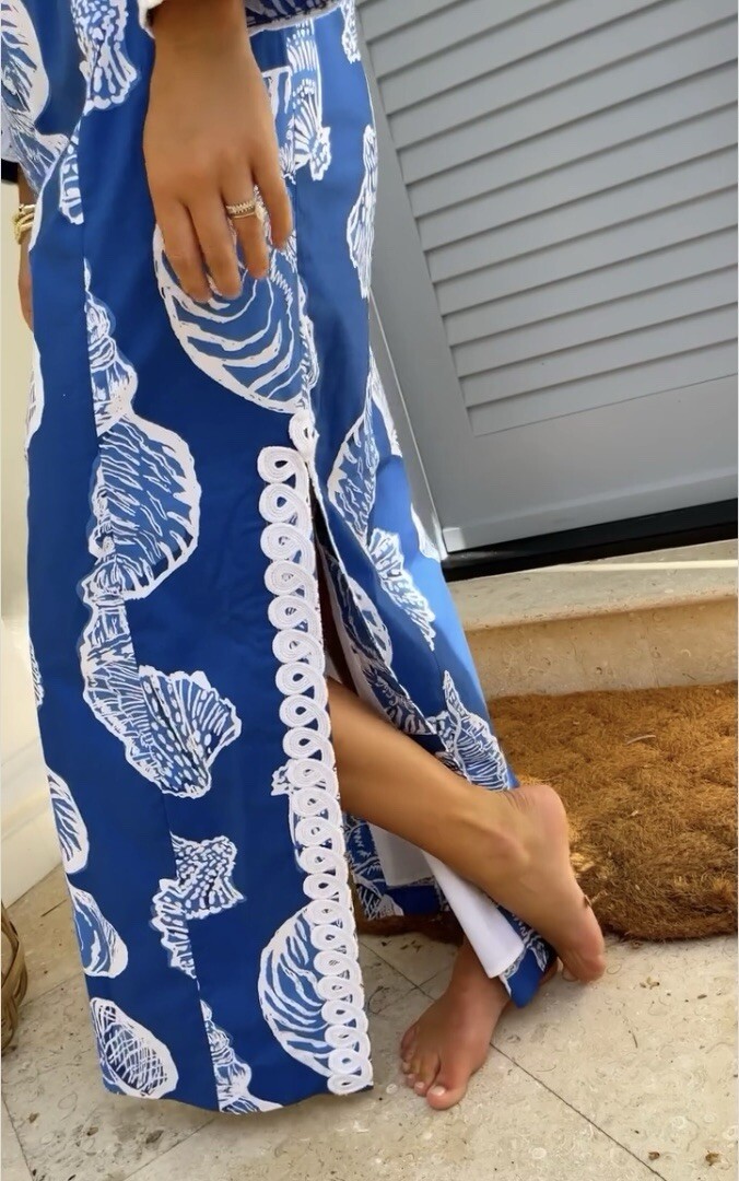 Lilly Pulitzer NWT Shealyn Stretch Maxi Caftan Shell Of A Good Time 🦄 Size 6,16