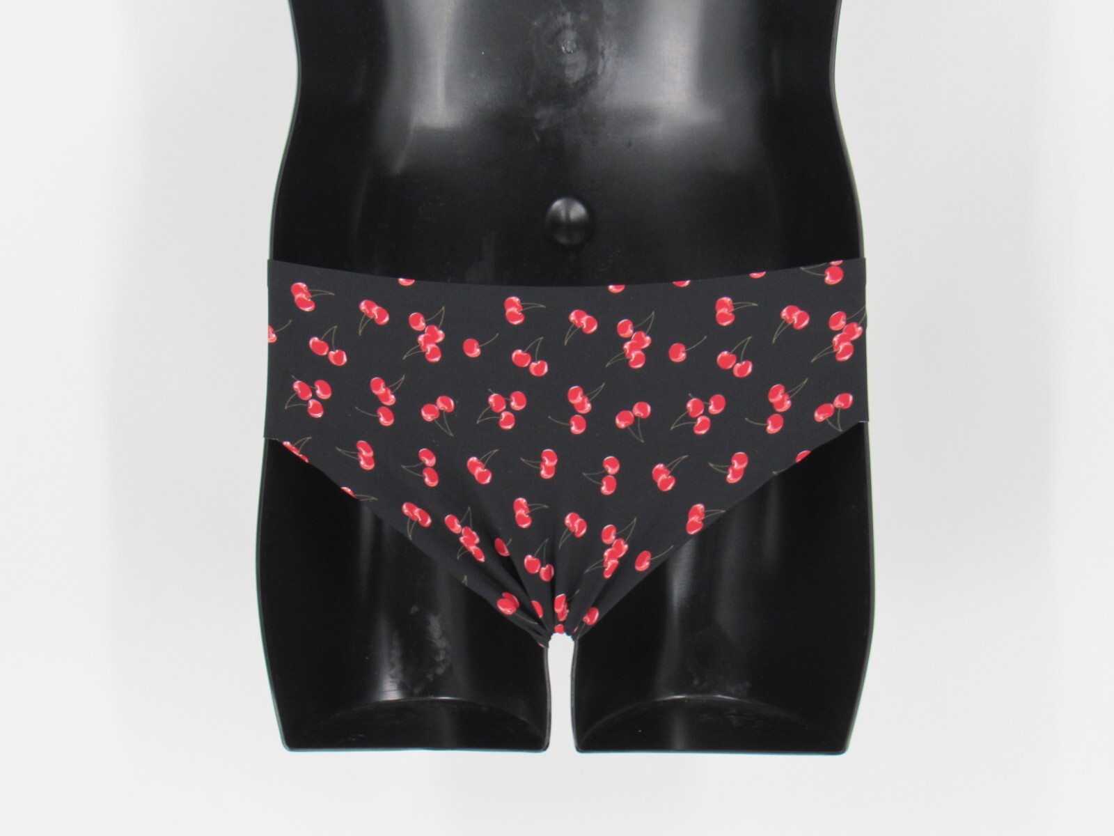 Charlotte Russe Women’s Black w/ Red Cherries Embroidered Cut Panty Size: XL New