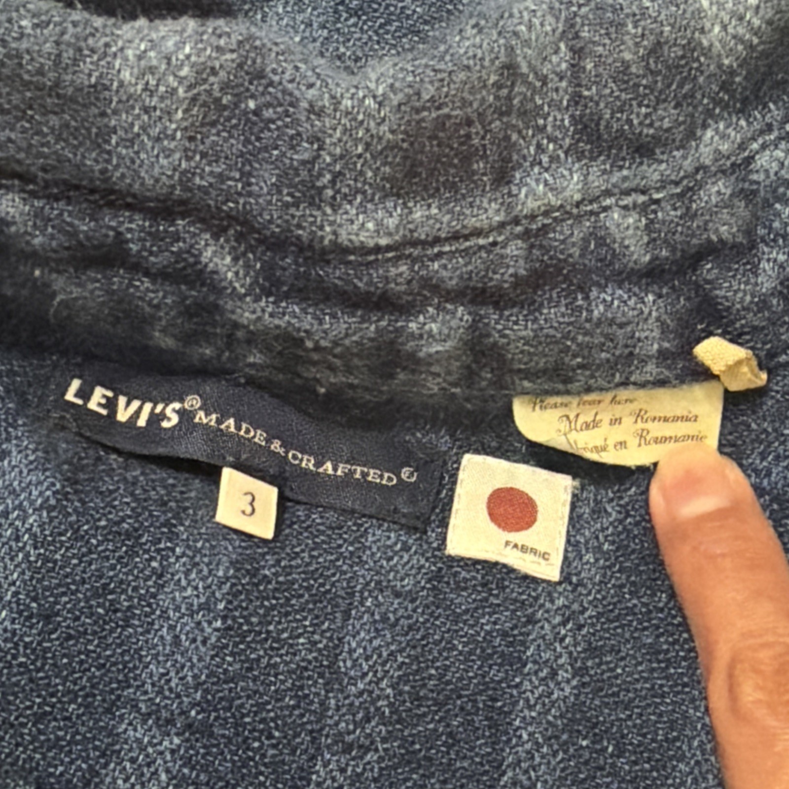 Levi’s Made Crafted Japanese Fabric ButtonDownShirt Mens Size3/L |**FLAWED** |O1