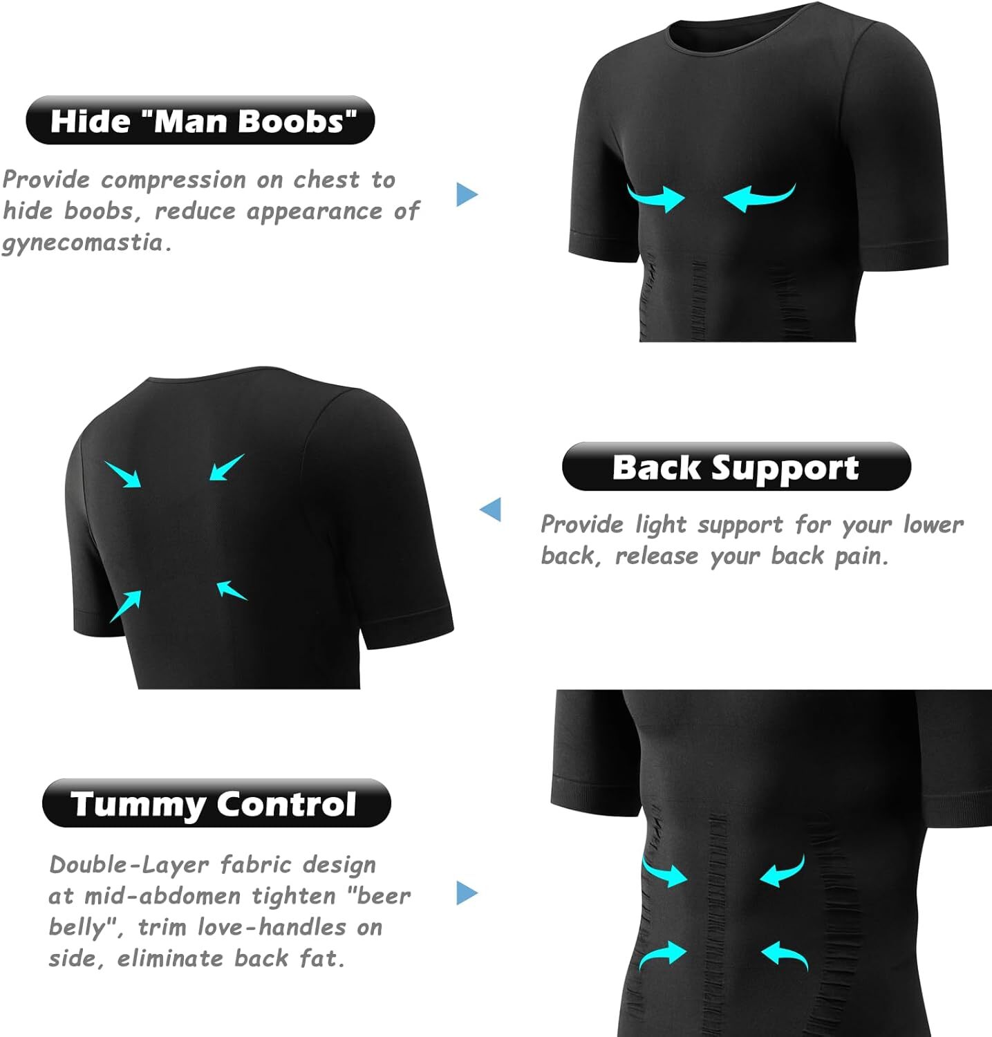Gynecomastia Compression Shirt Men Shapewear Slimming Body Shaper Tight Tank Top
