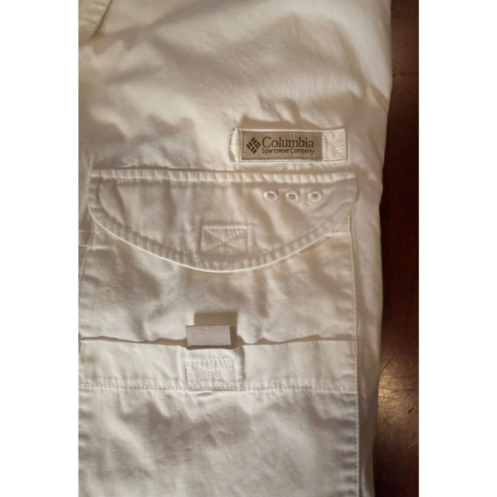 Columbia PFG Men’s White Short Sleeve Fishing Shirt | Omni-Shade | Large