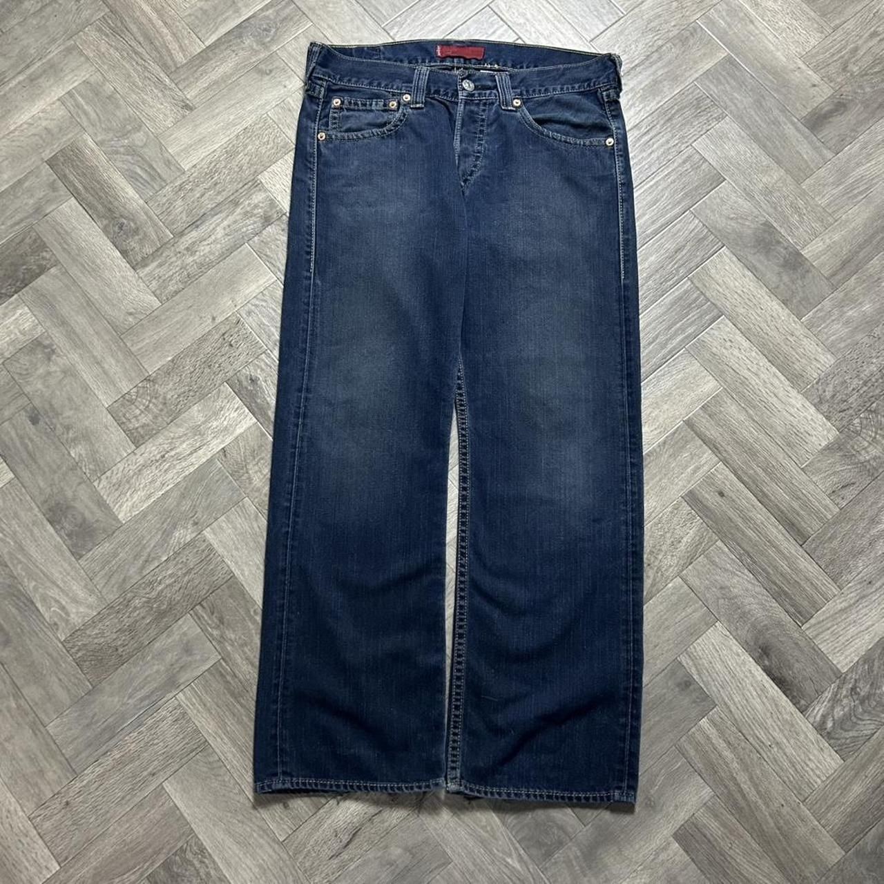 Levi’s Type 1 Loose Baggy Jeans W34 L30 Navy Blue Denim Vintage 00s Y2K Mens