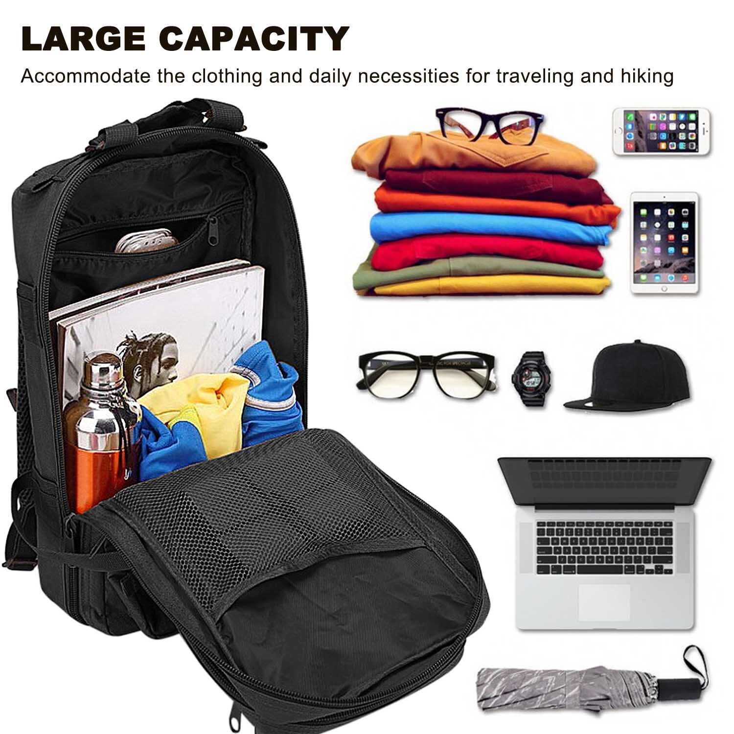 Military Molle Tactical Backpack 30L Outdoor Camping Hiking Travel Bag Rucksack