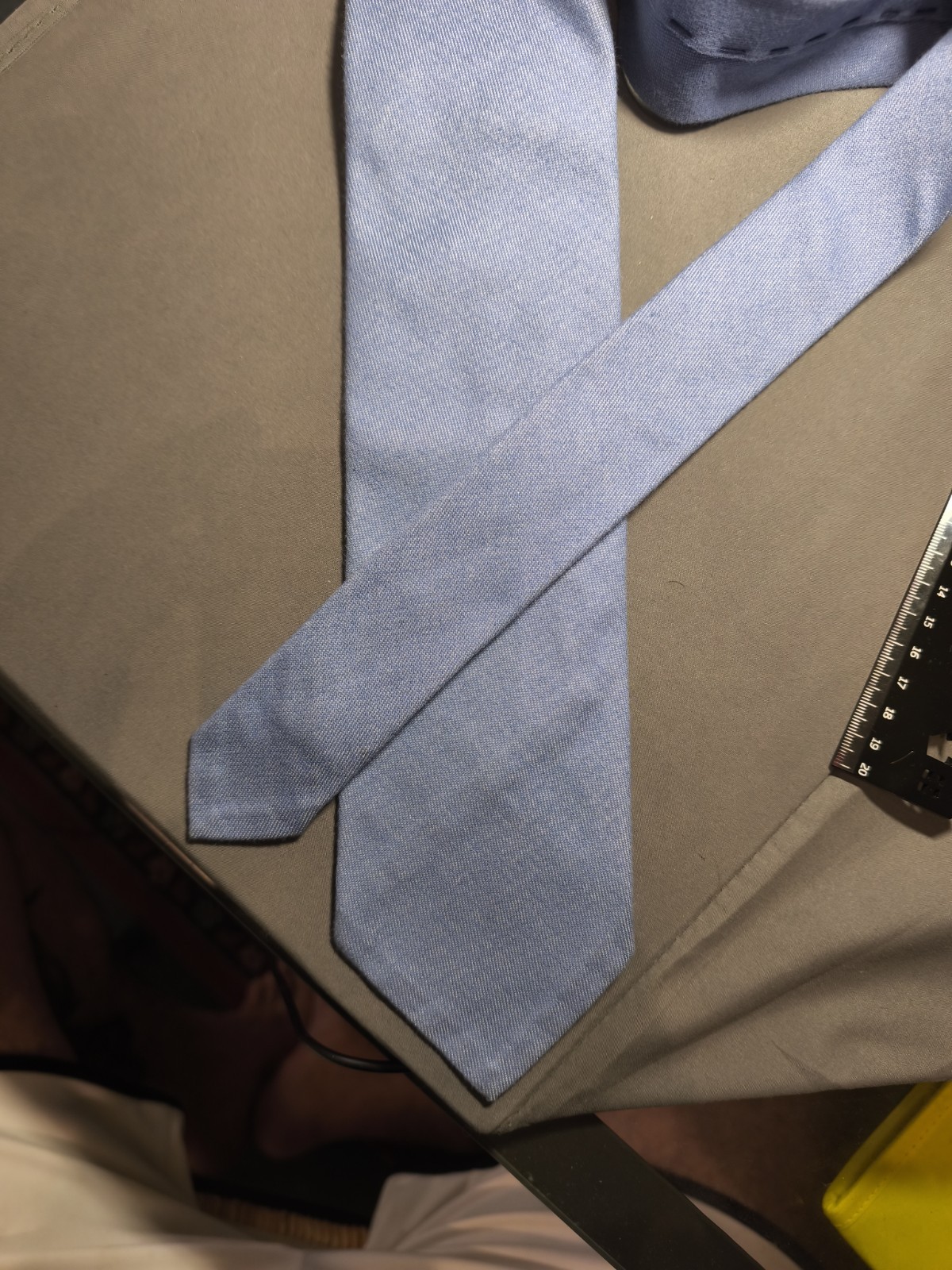 A. Di Capua Napoli – Cotton Tailored Tie Solid Color Blue Jeans