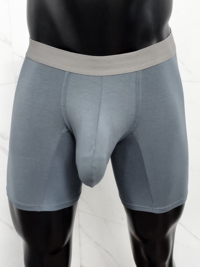 Mens Large Spacious Pouch Long Boxer Trunks Underwear Comfort Soft Shorts Pants