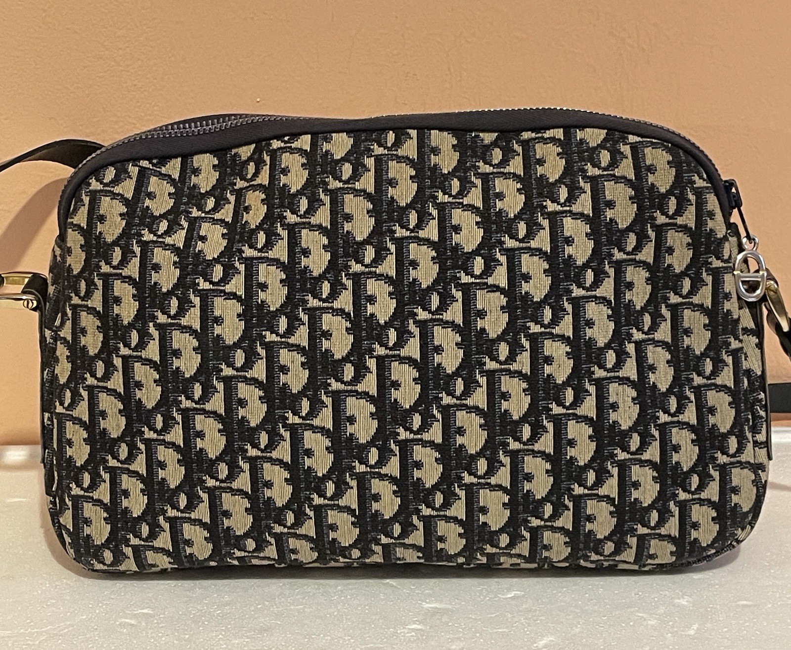 Christian Dior Oblique Trotter Pattern Bag Vintage 70s/80s