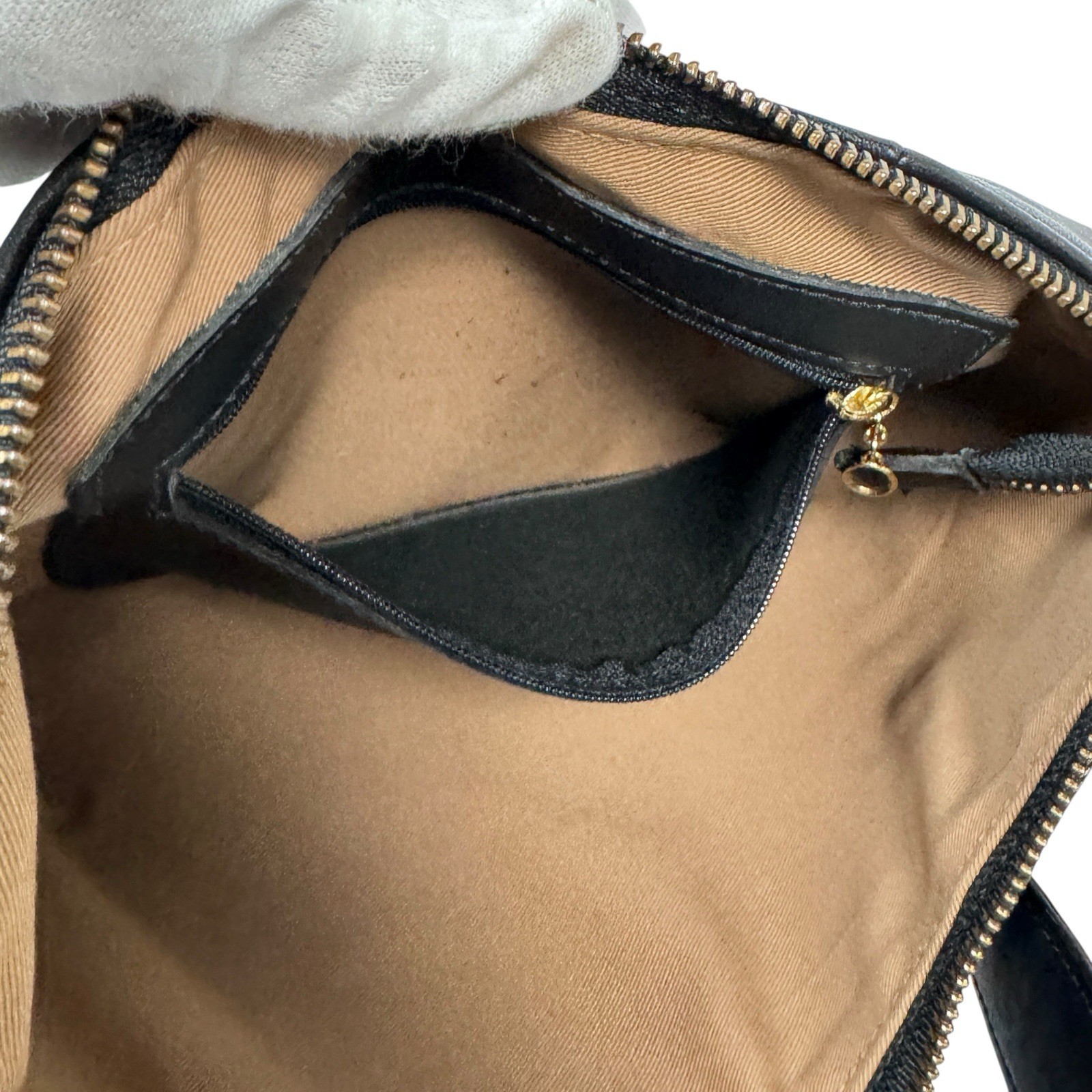 COACH Ergo Hobo 9214 Accessory Pouch Black Leather Shoulder Bag USA Vintage