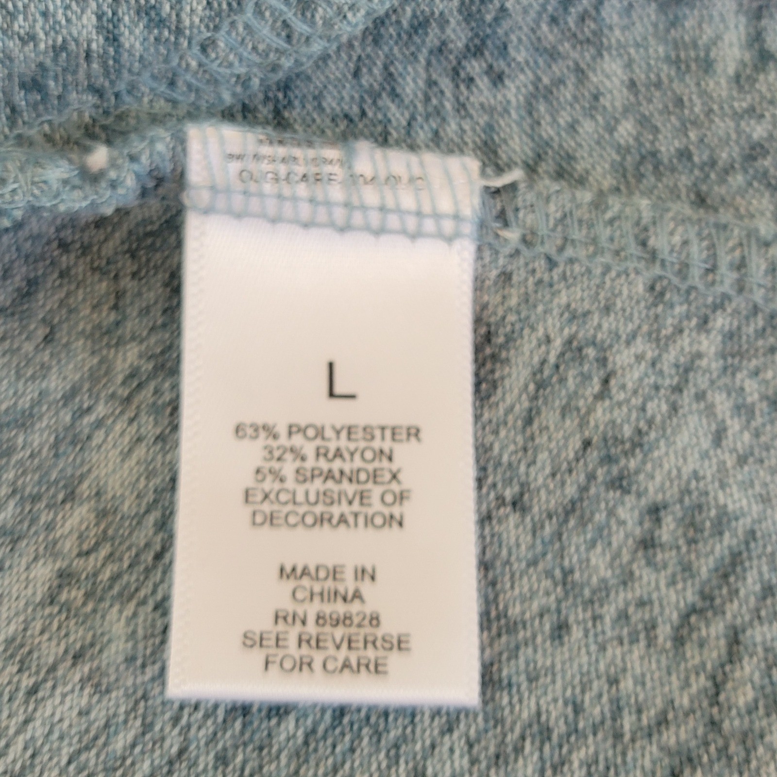 LOGO Lori Goldstein Womens Large Tunic Top Blue Marled Knit Stretch Long Sleeve