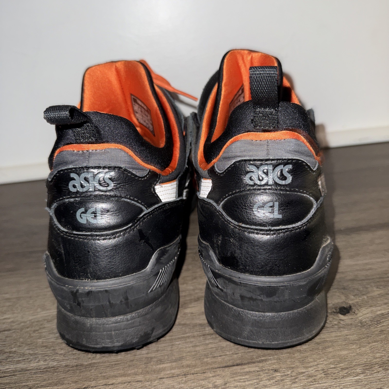 ASICS Gel Lyte Zip MT Hiking Boots Black Bomber Orange Quickstrike Mens Size 11