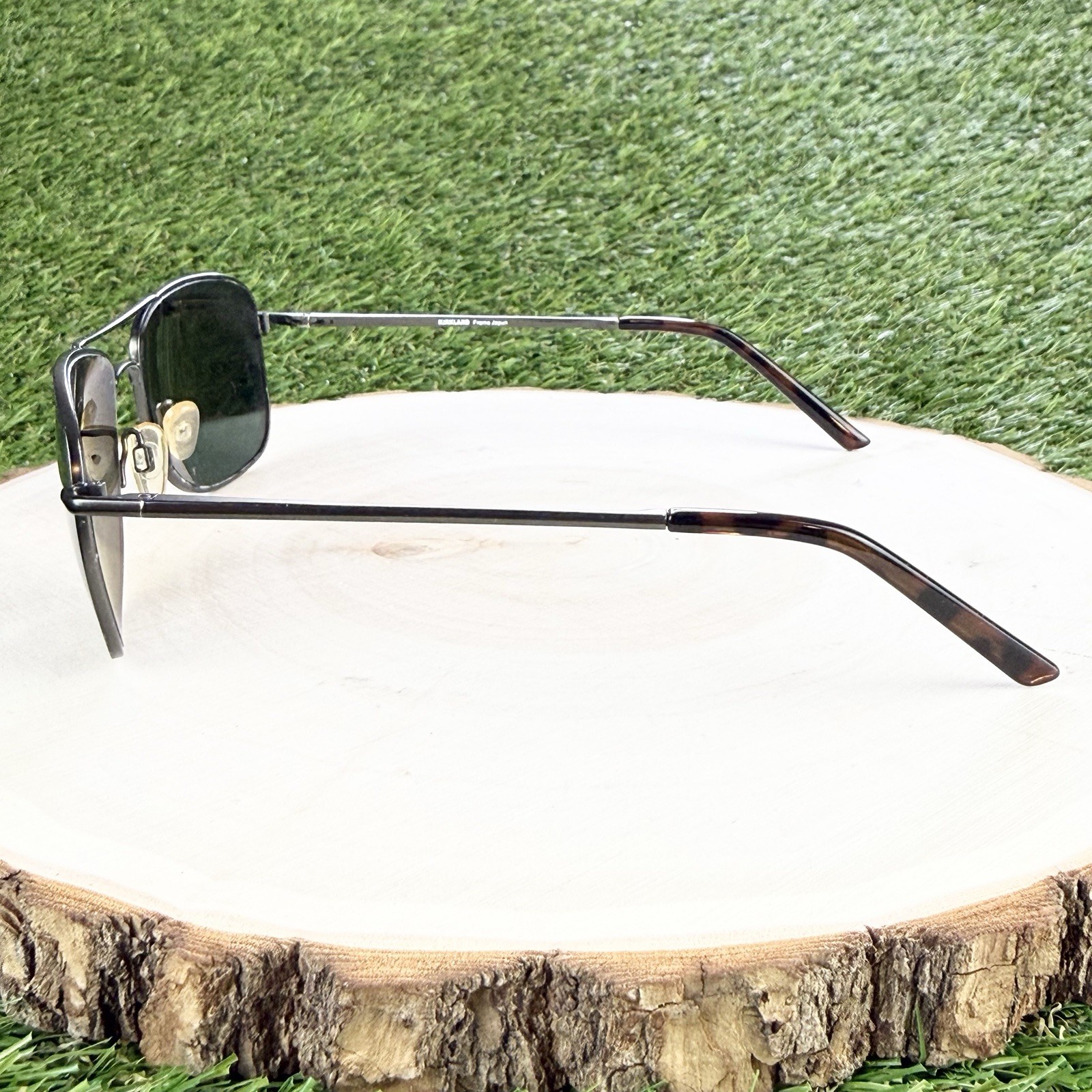 Kirkland Signature Sunglasses M30 FRAME ONLY Gunmetal Aviator 59-17-137 Japan