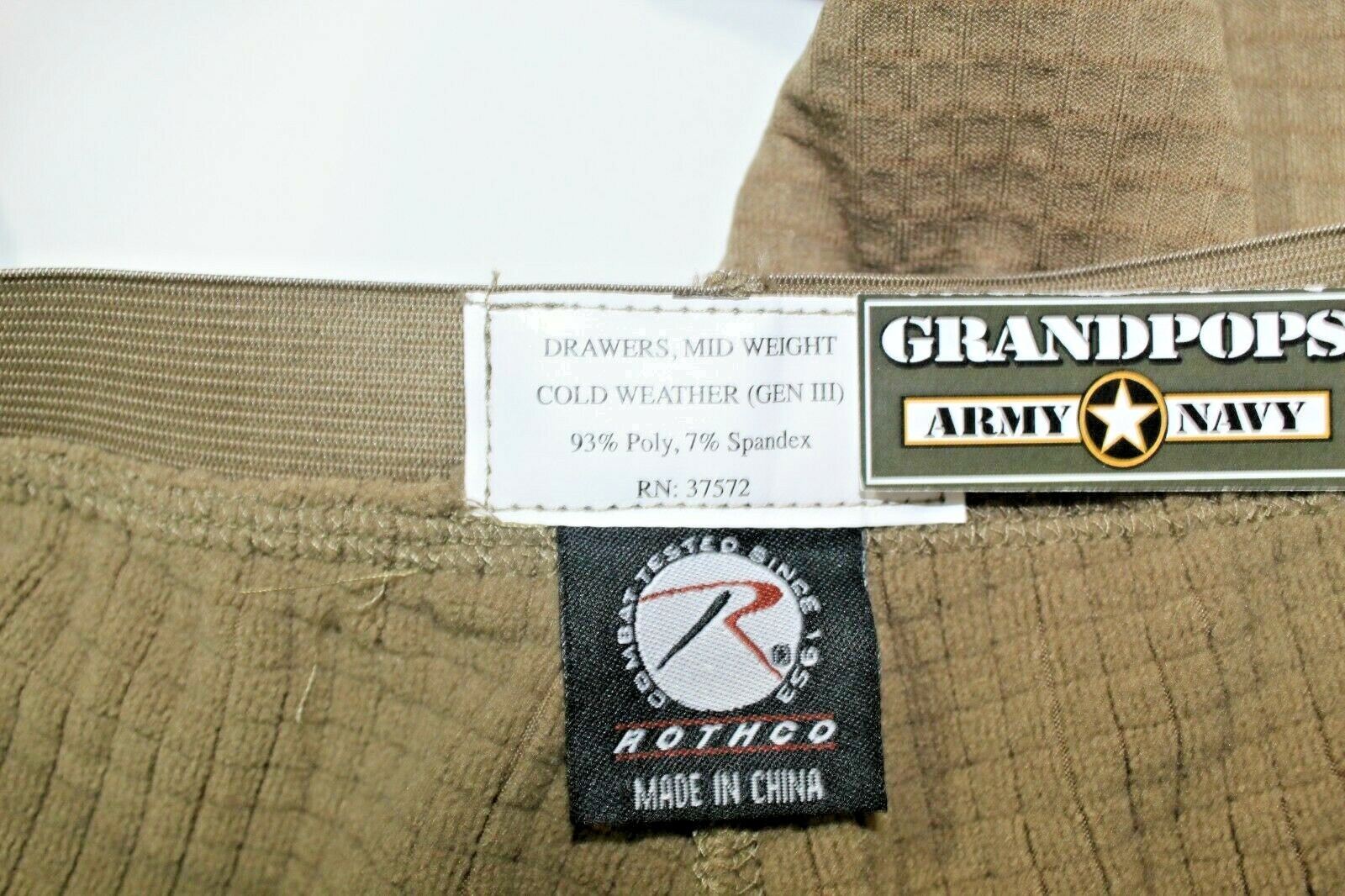 AR 670-1 COYOTE BROWN Military E.C.W.C.S. Generation III WAFFLE PANTS