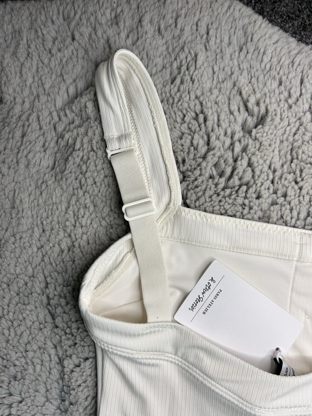 & other stories cream white button detail 1 piece swimsuit NWT NEW size 6 ladies