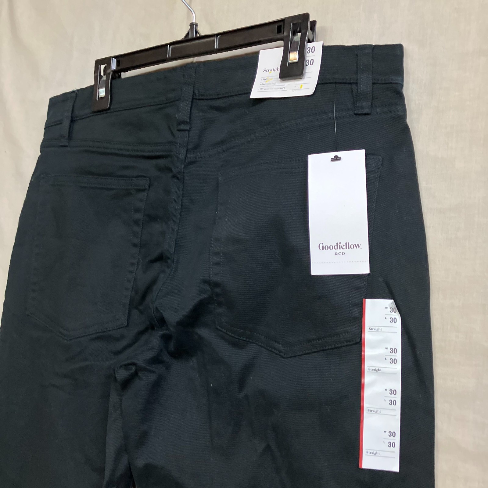 Goodfellow & Co 5-Pocket Pants Men’s Black Fly Button & Zipper Straight Fit