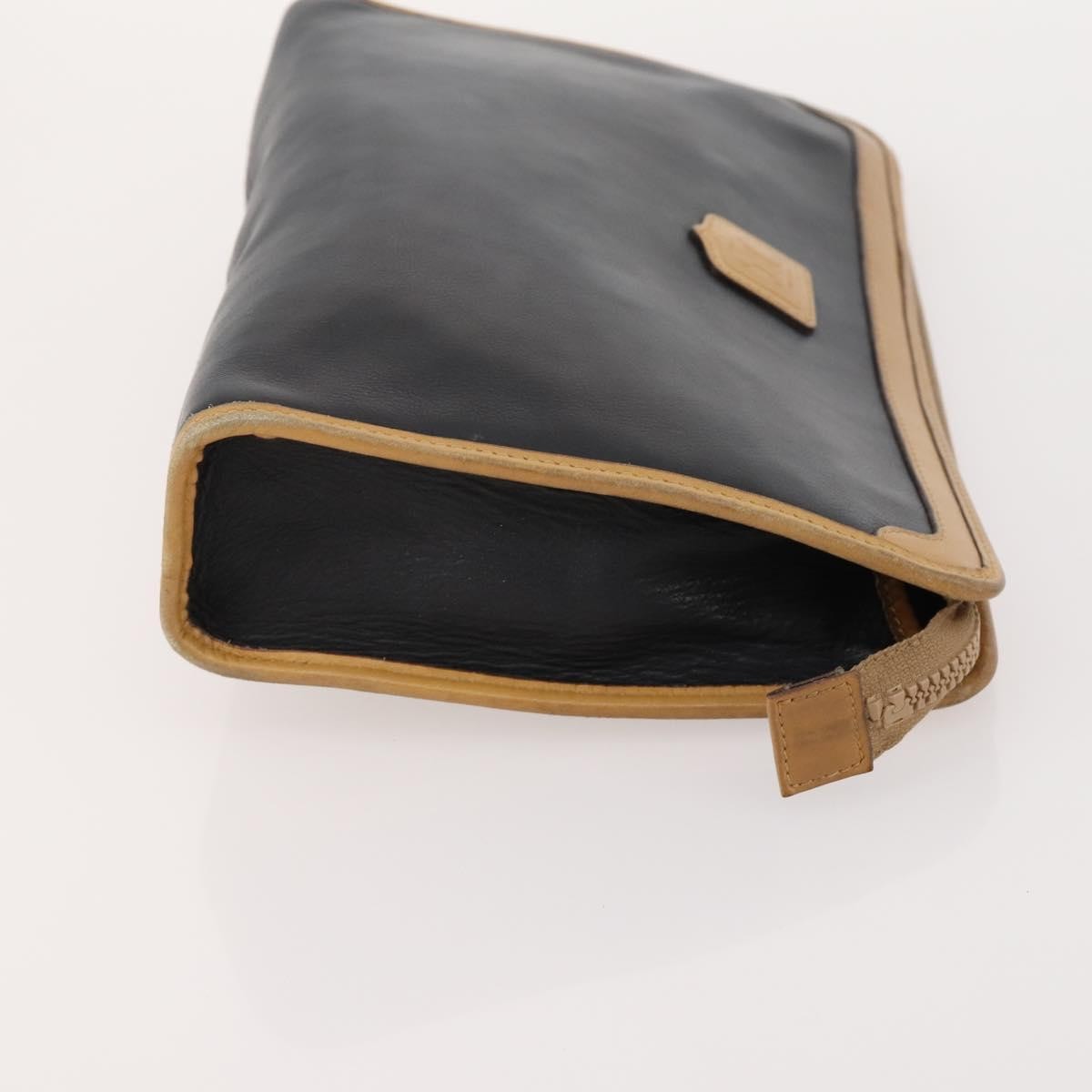 CELINE Macadam Canvas Clutch Bag PVC Leather 3 Set Brown Black beige Auth 173683