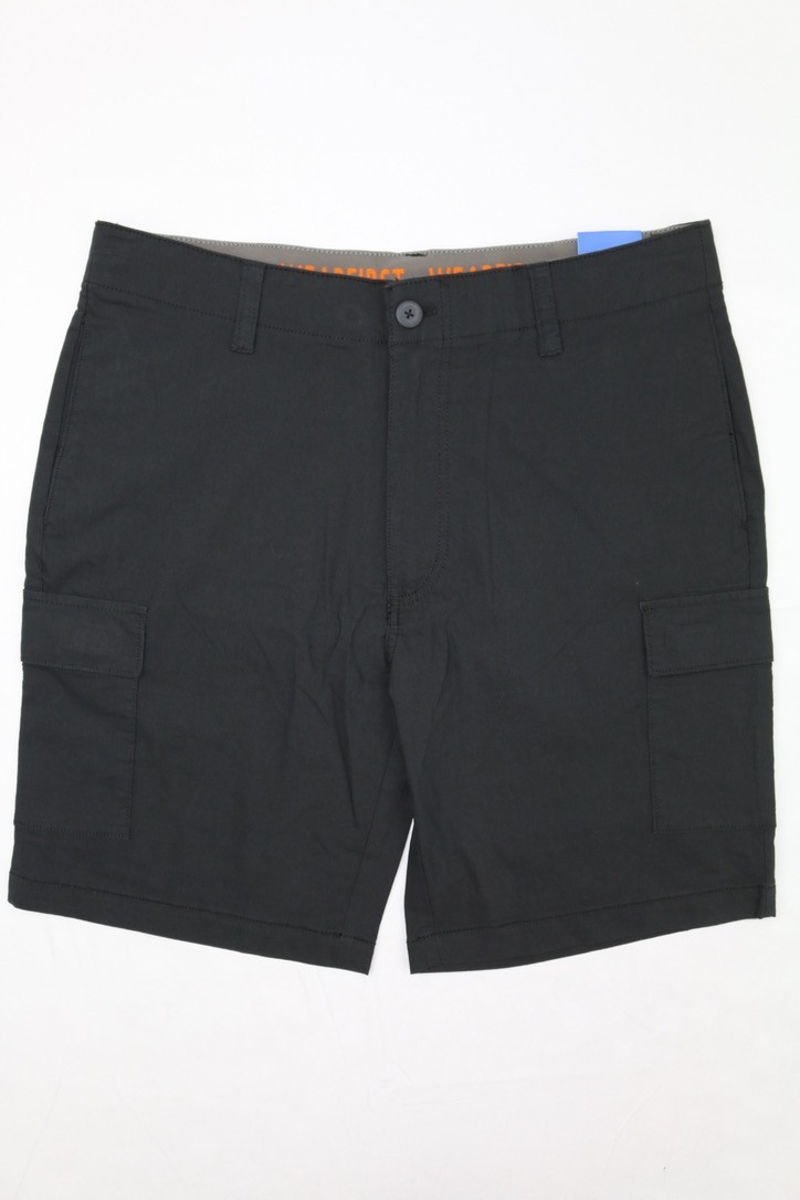 Wearfirst Mens Cargo Short Black Sz L 9in Inseam Stretch Soft Touch Comfort