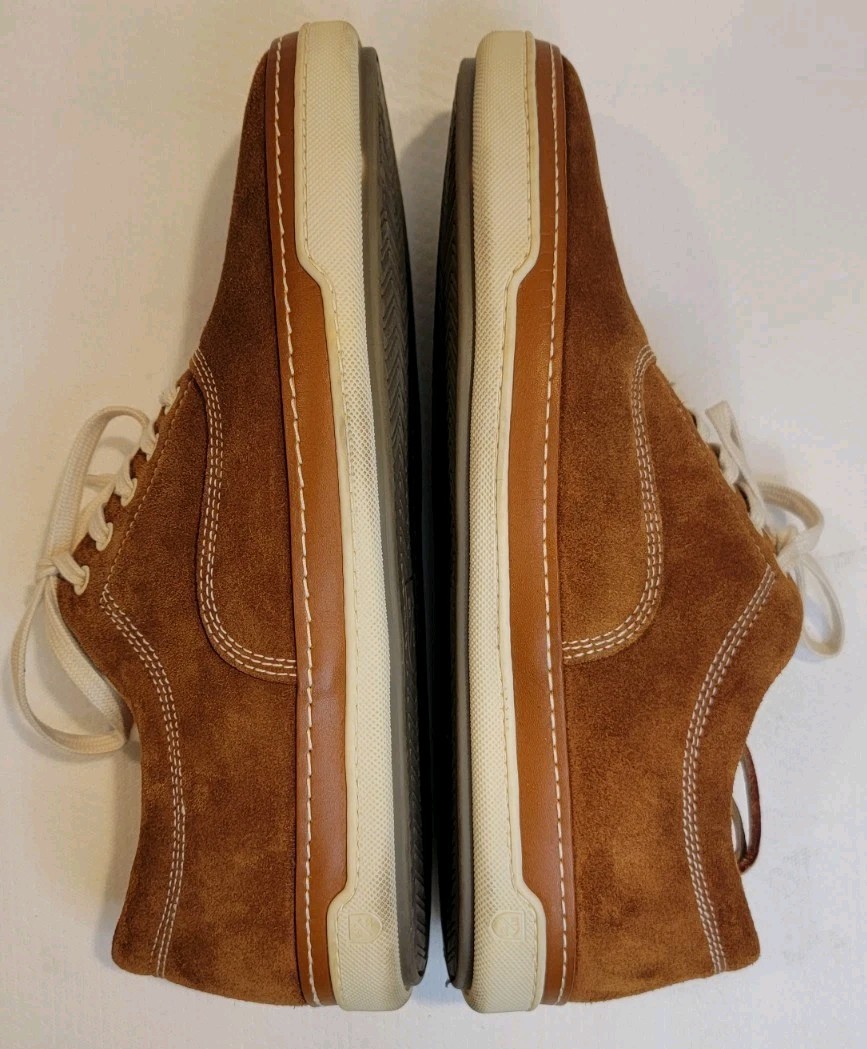 Allen Edmonds Porter Brown Suede Oxford Sneakers Men Size 10.5 D Lace Up Sneaker