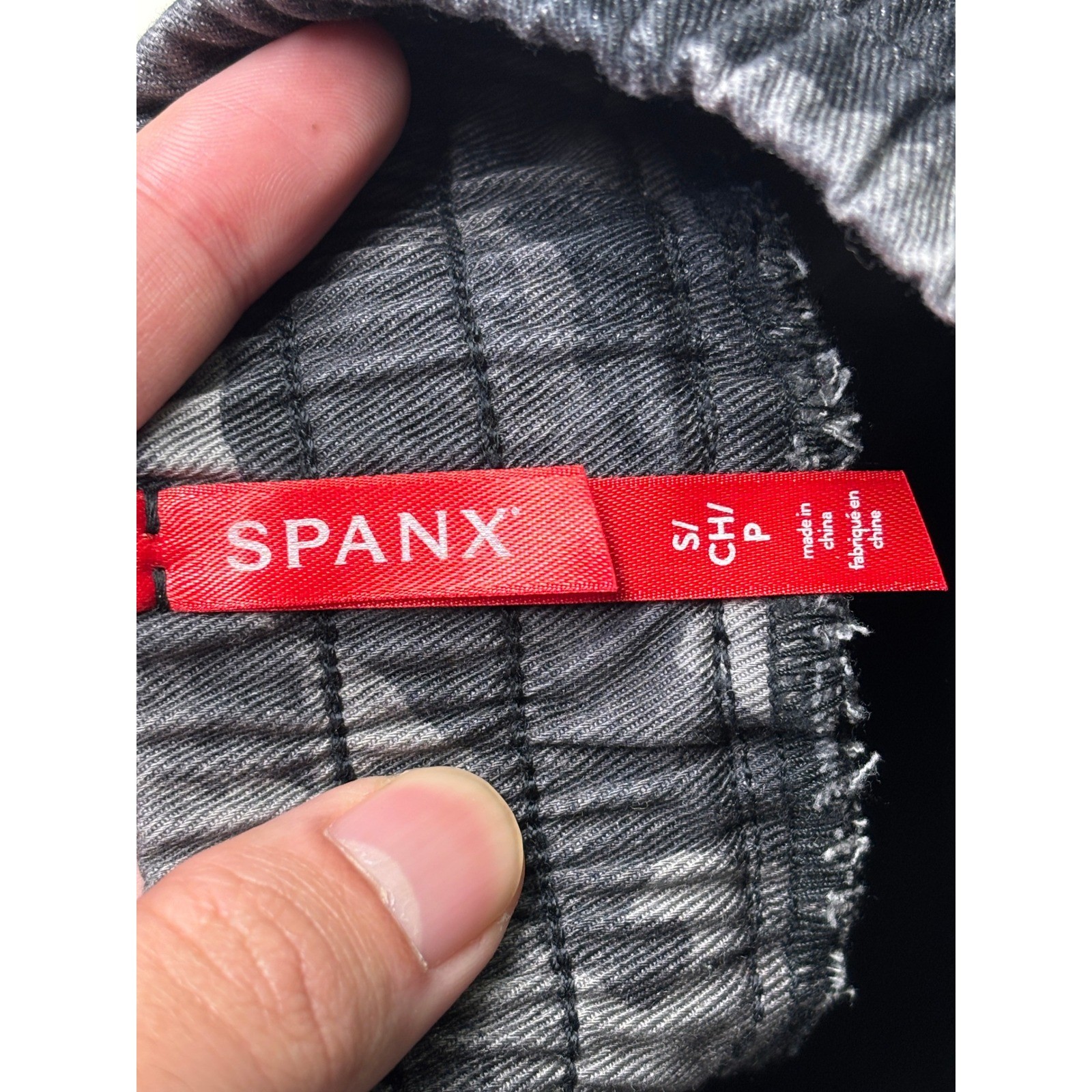 NWT Spanx Stretch Twill Jogger Blackwash Camo Grey Camouflage Pants Small 28X29
