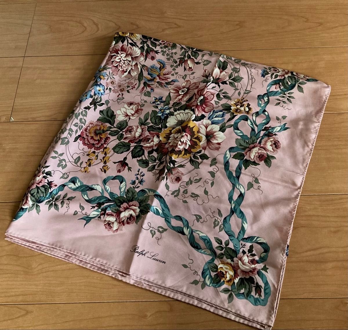Ralph Lauren Silk Scarf Floral Pink 85 cm (33.5 in)