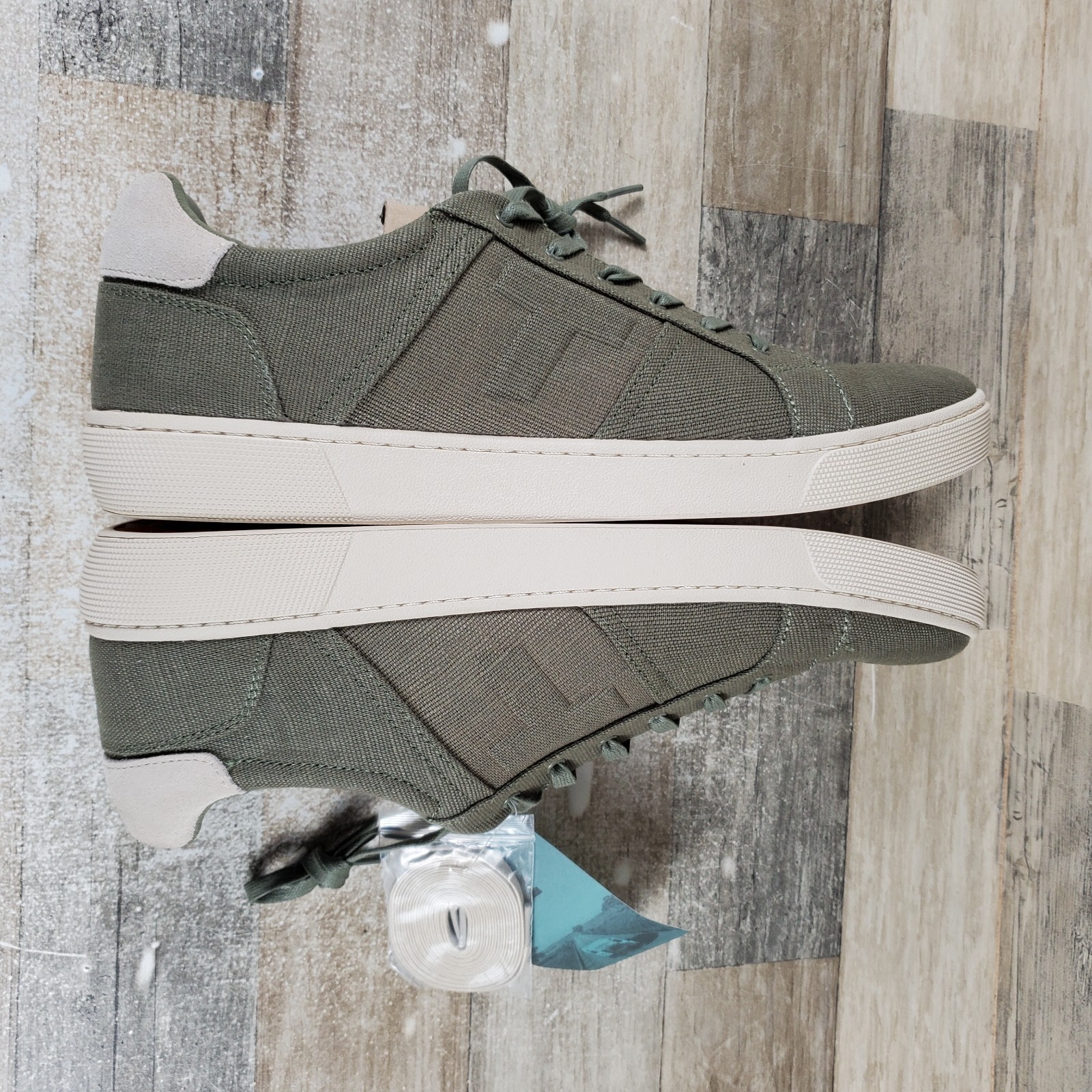 Toms Leandro Men’s Shoes Sz 14 Casual Lichen Green Heritage Canvas Sneakers
