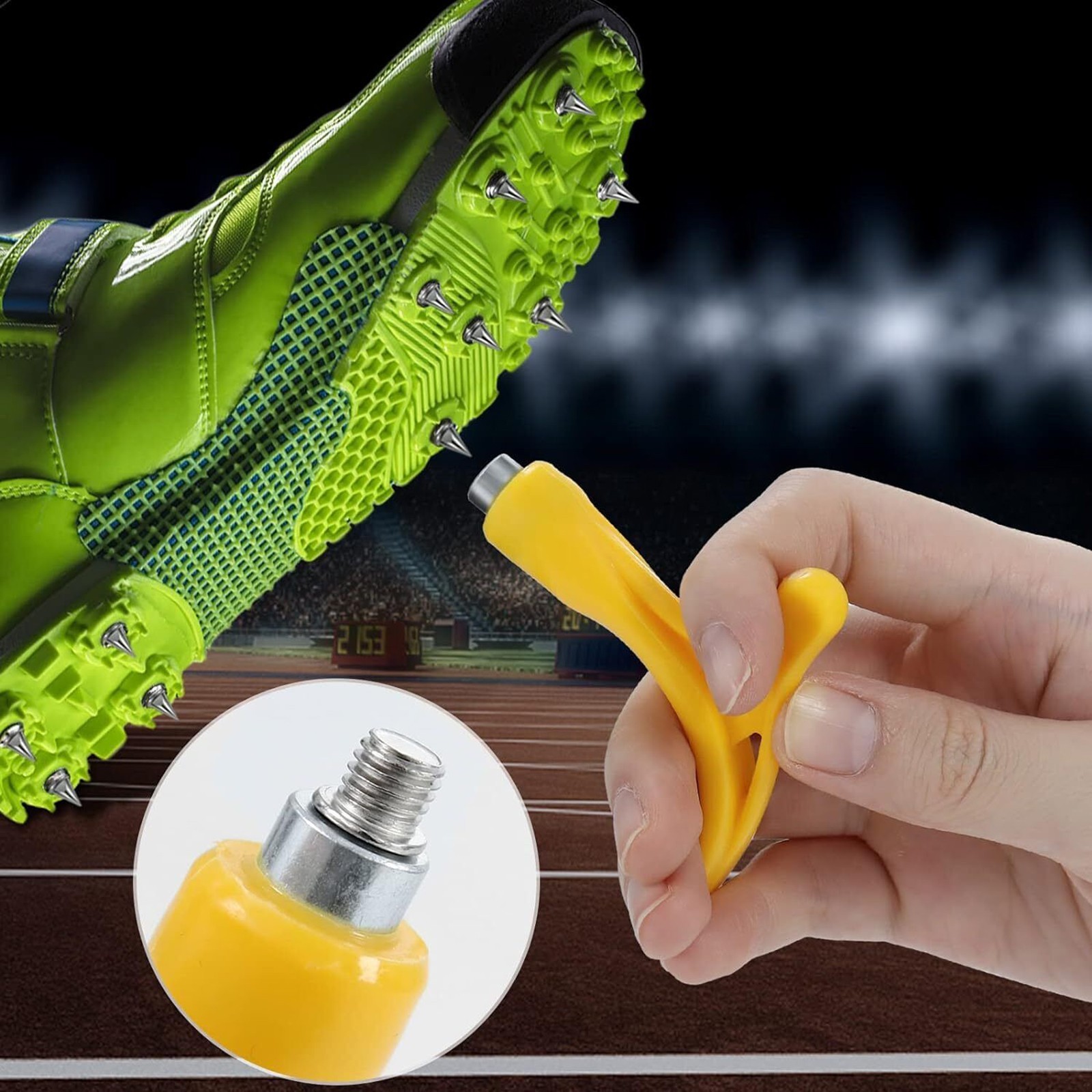 48Pcs / Set 7mm Track Spikes Stainless Wear-Resistant Shoe Spikes Replacement xx