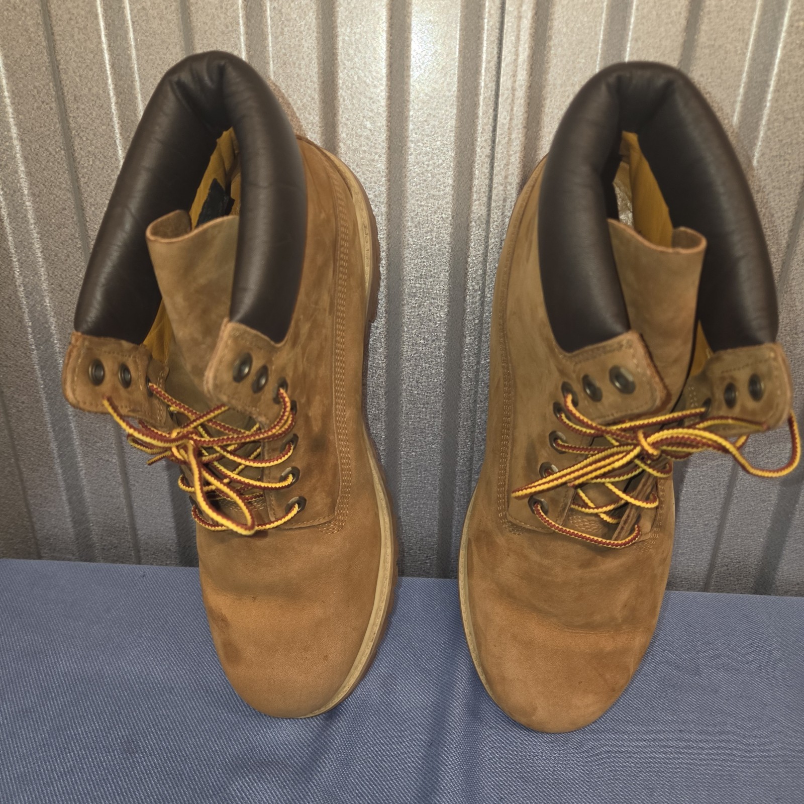 Timberland 6 Inch Premium Waterproof Boots Wheat Nubuck Men’s Size 13W