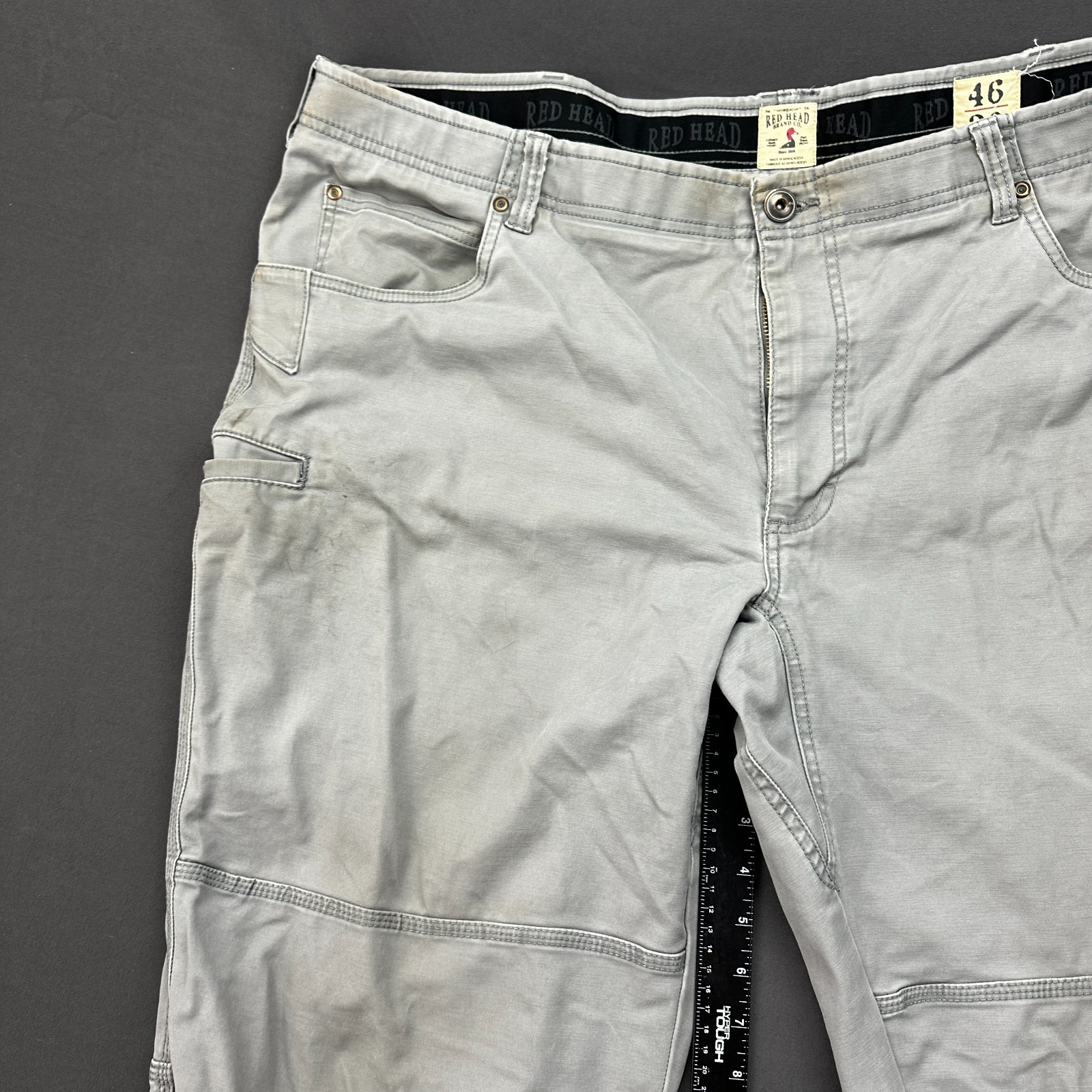 RedHead Ankle Pants Mens 46×30 Gray Straight Leg Outdoor Hiking Camping Casual