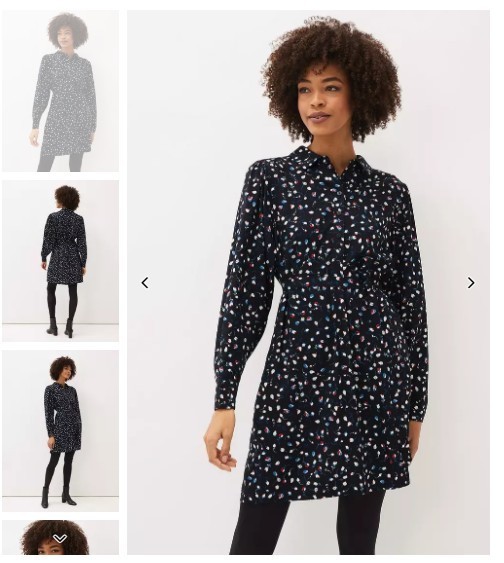 Phase Eight Alexandra Ditsy Floral Shift Dress Navy Blue Women’s UK12 NWT C6669