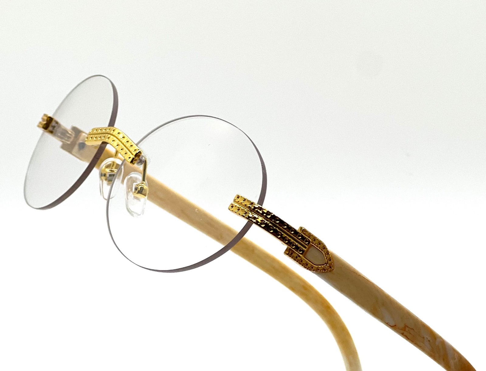 Small Brown Gradient Lens Sunglasses Gold Metal Frame Women Light weight Comfort
