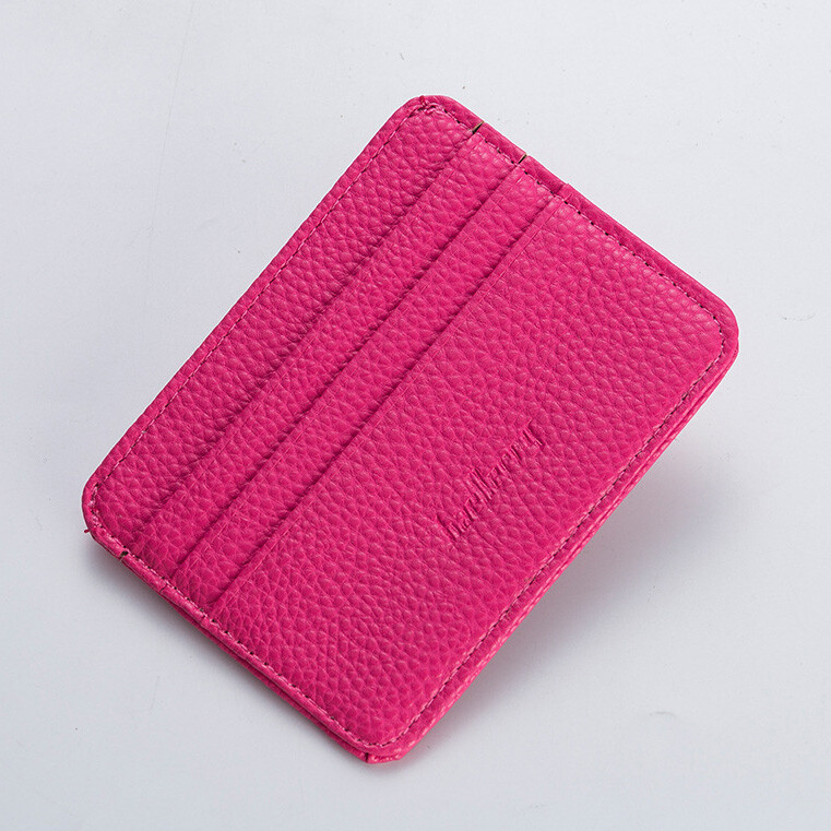 Unisex Slim Leather Wallet Card Holder Front Pocket Wallet Credit ID Pocket Thin