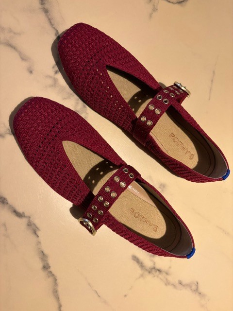 ROTHY’S The Max Buckle Mary Jane – Wine Red Women’s Size US 10.5
