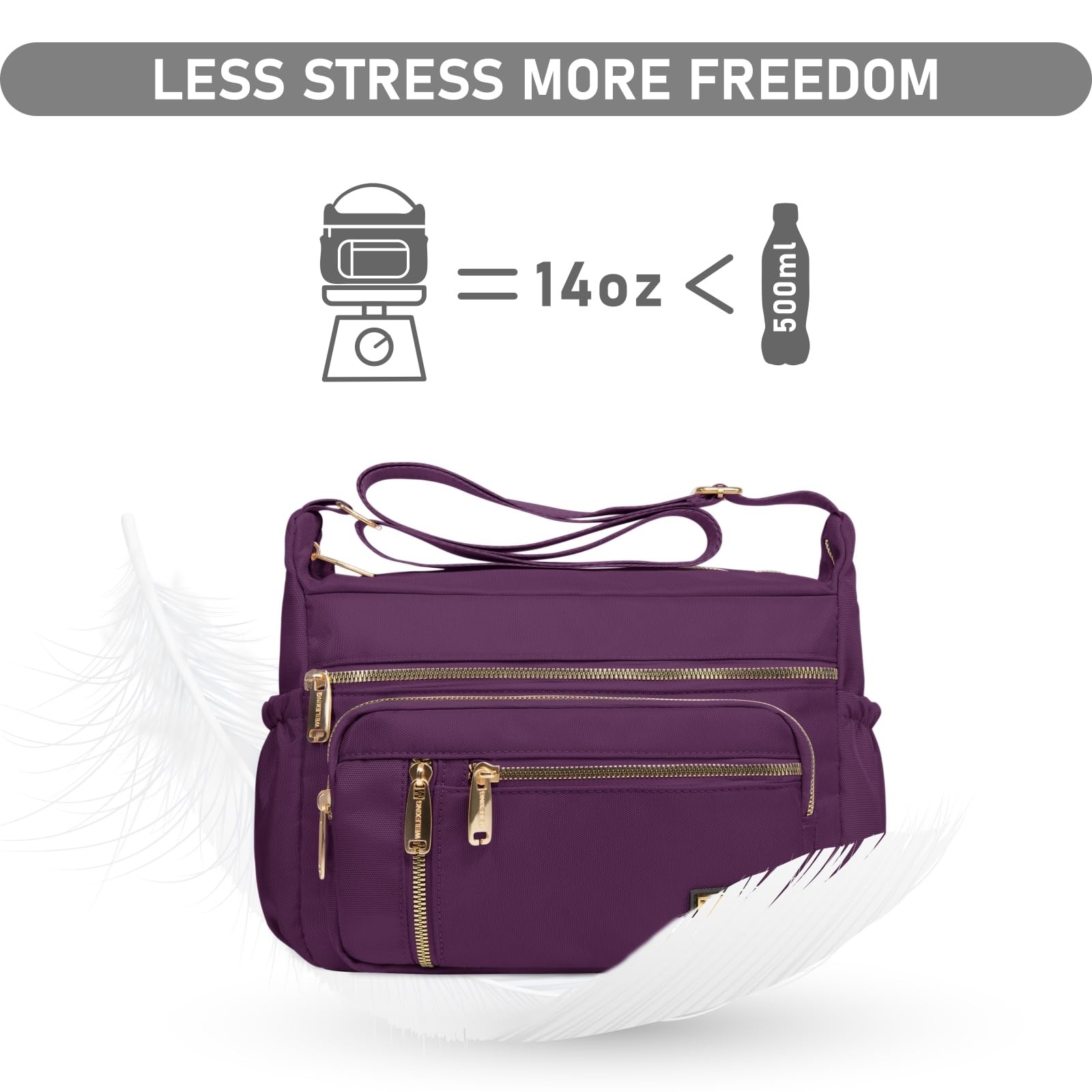 Crossbody Bag for Women, Shoulder Purse Handbag Messenger Bag, Trendy Pocketb…