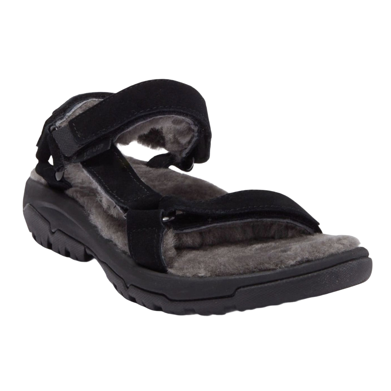 NEW MEN’S TEVA HURRICANE SHEARLING BLACK SANDALS US 8, 9, 10, 11, 12, 13