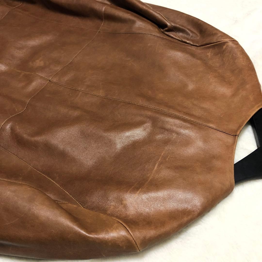MAX MARA Womens Melting Lamb Leather Jacket Brown Coat Limited Edition Rare