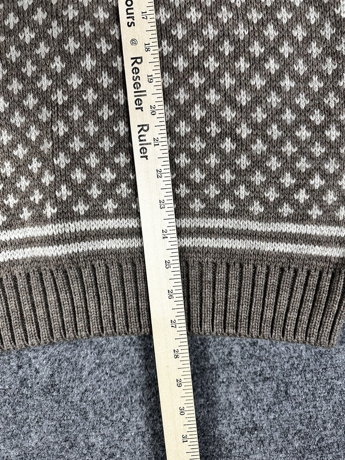 Peregrine Sweater Mens L Wool Cable Knit Fisherman British Pullover Geometric