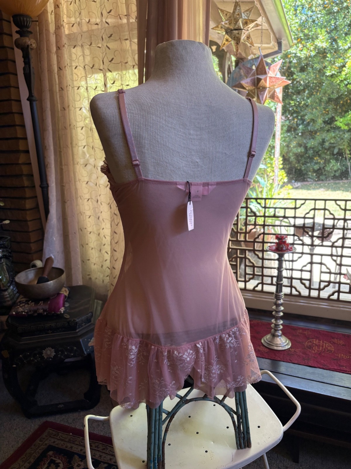 NEW BUSTIER Corset Victorias Secret Angels 36C Mesh BARBIE PINK sexy flirty