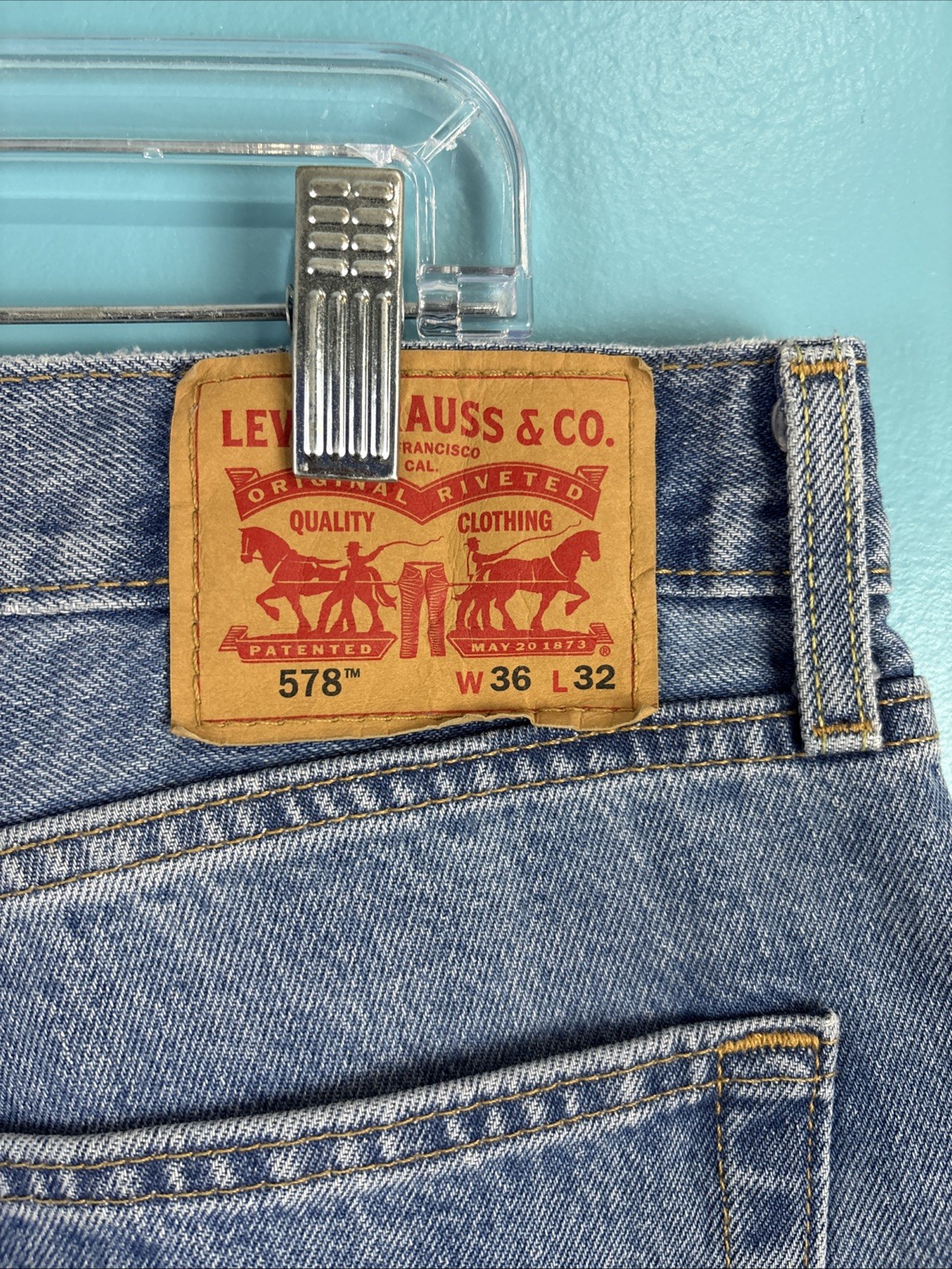 Levi’s 578 Baggy Blue Jeans Size 36×32 Wide Leg Skater Streetcore