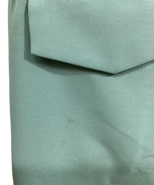 CULLNI Belted side slit tapered pants Yellow green 22-SS-016