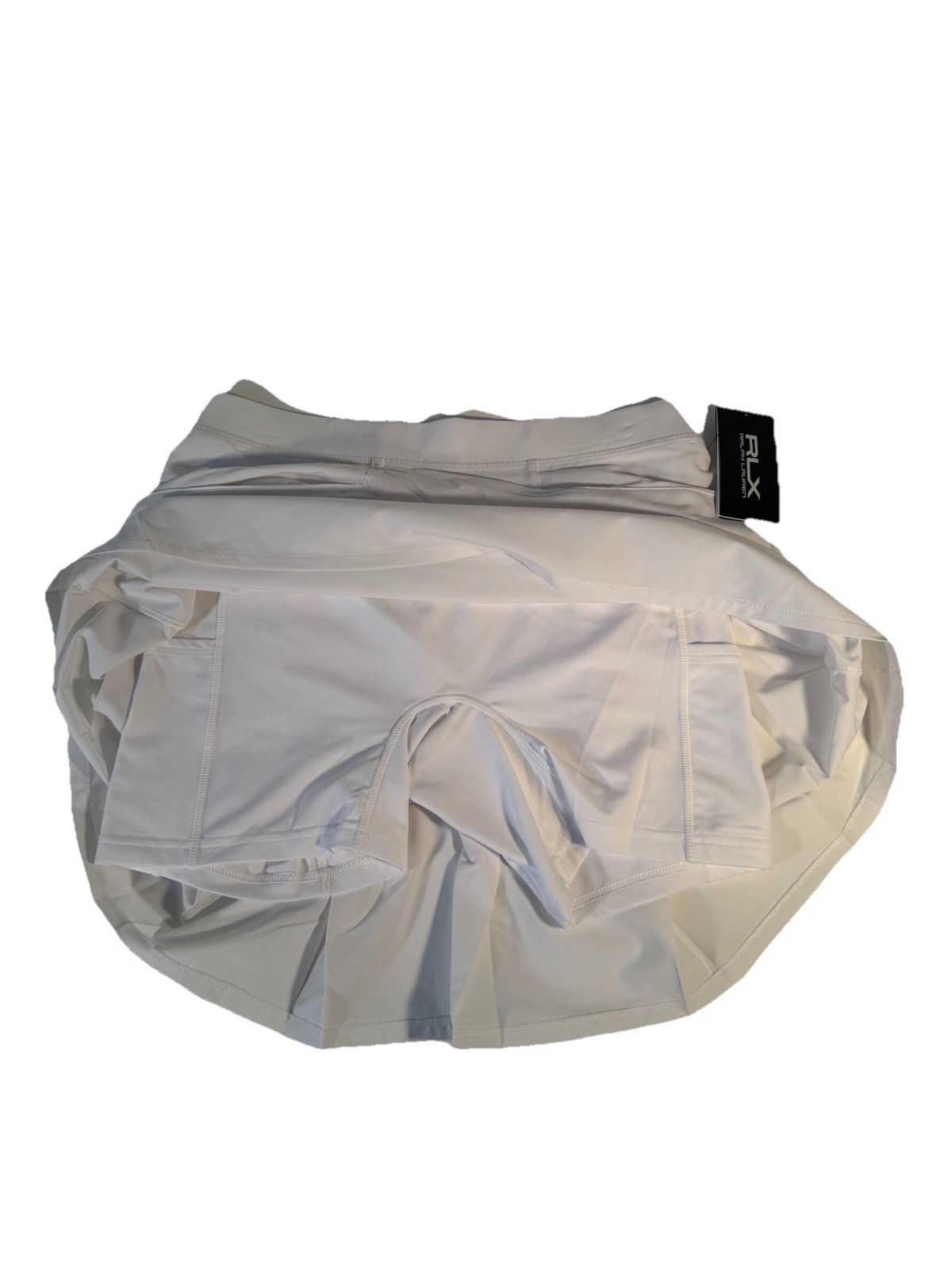 RLX Ralph Lauren Golf Core 17” Skort White Pickleball NWT Medium Pockets $138
