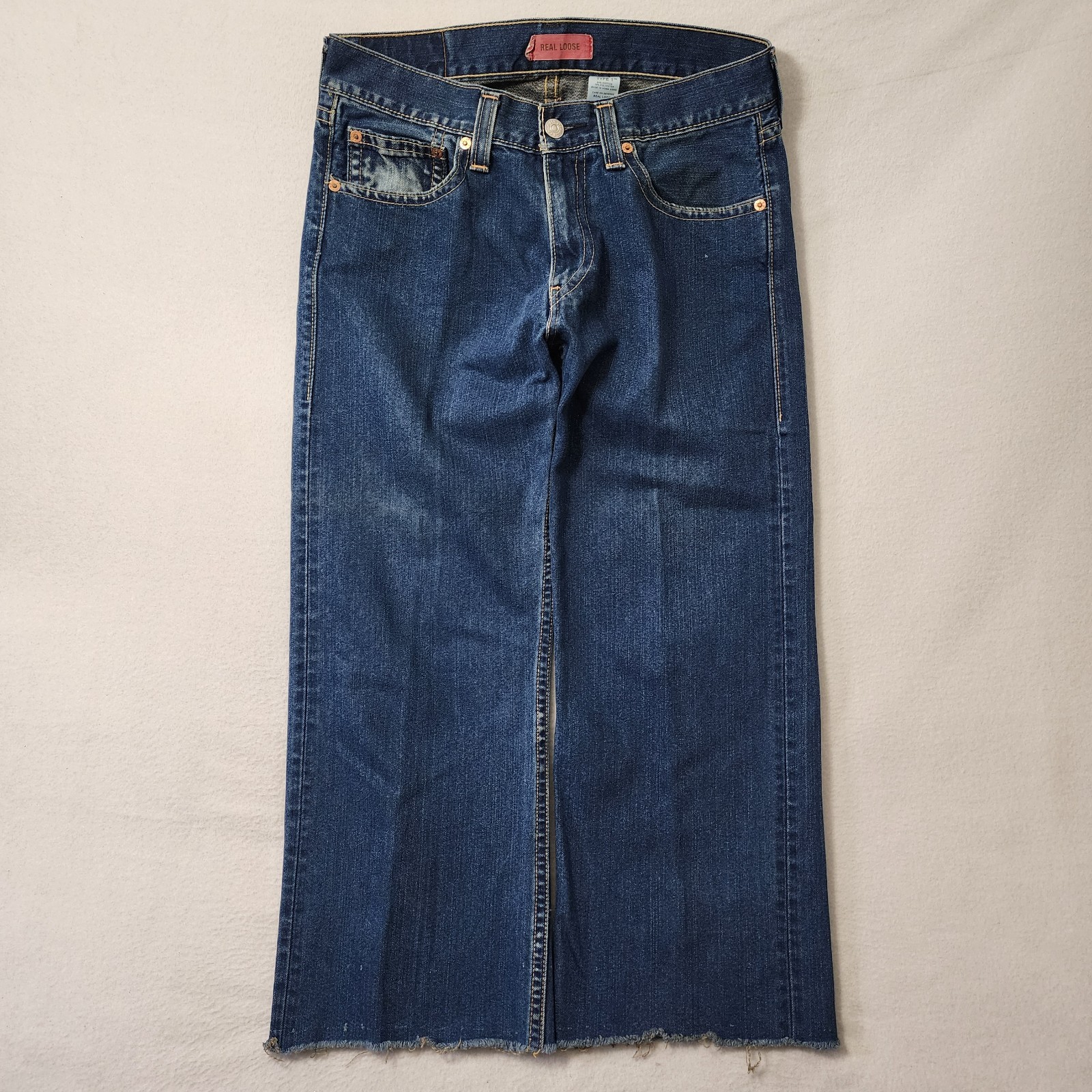 Vintage Levis Type 1 Baggy Jeans Mens 34×32 (36×28) Denim Wide Y2K Real Loose