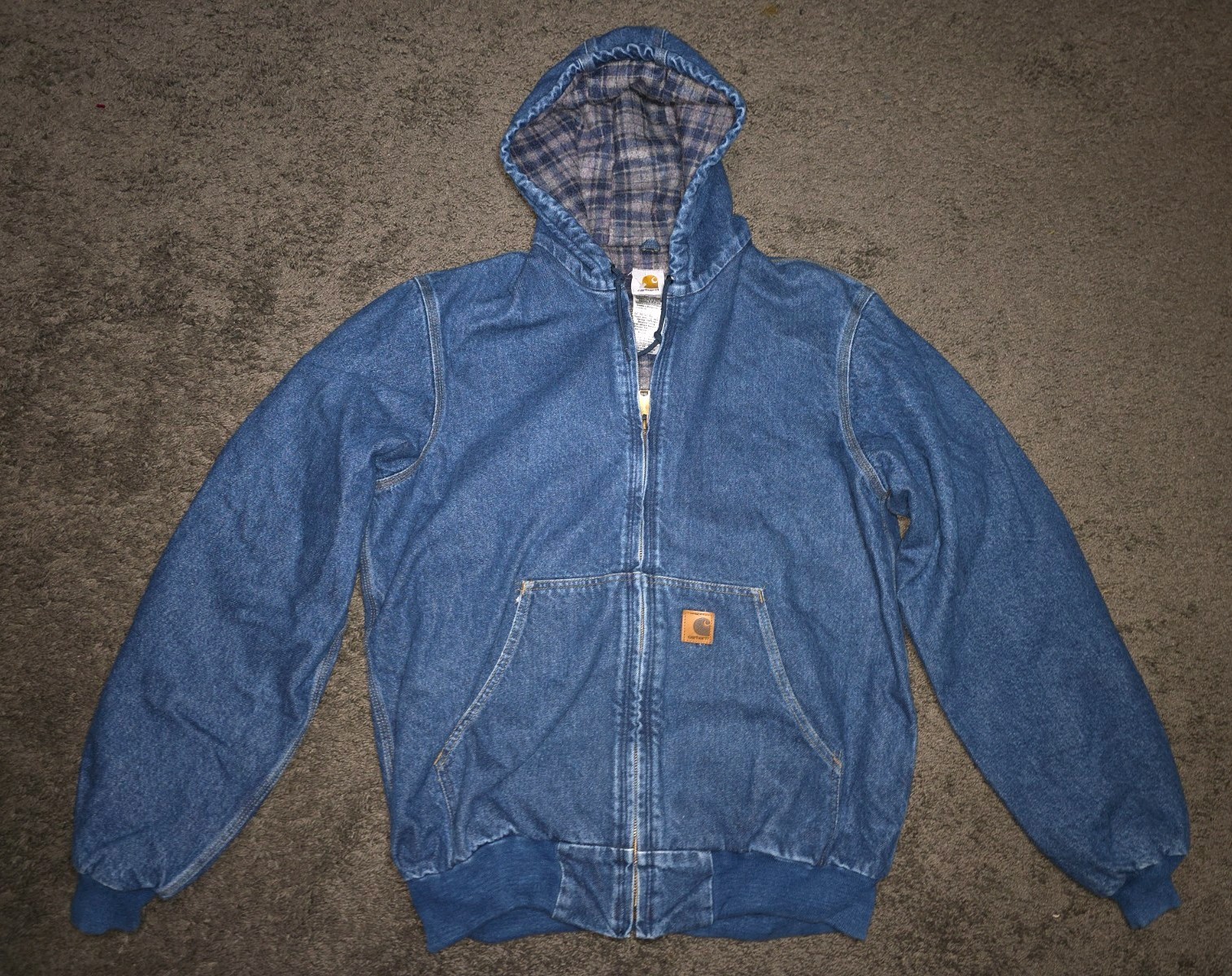 Vintage J139 DST Deniem Carhartt Jacket Large Tall Mens