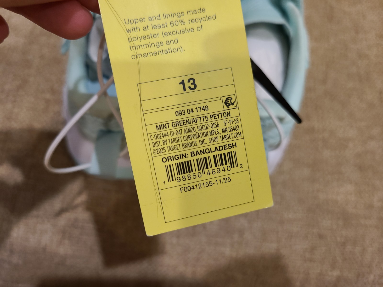 All In Motion Kids Peyton Performance Sneakers NWT Size 13