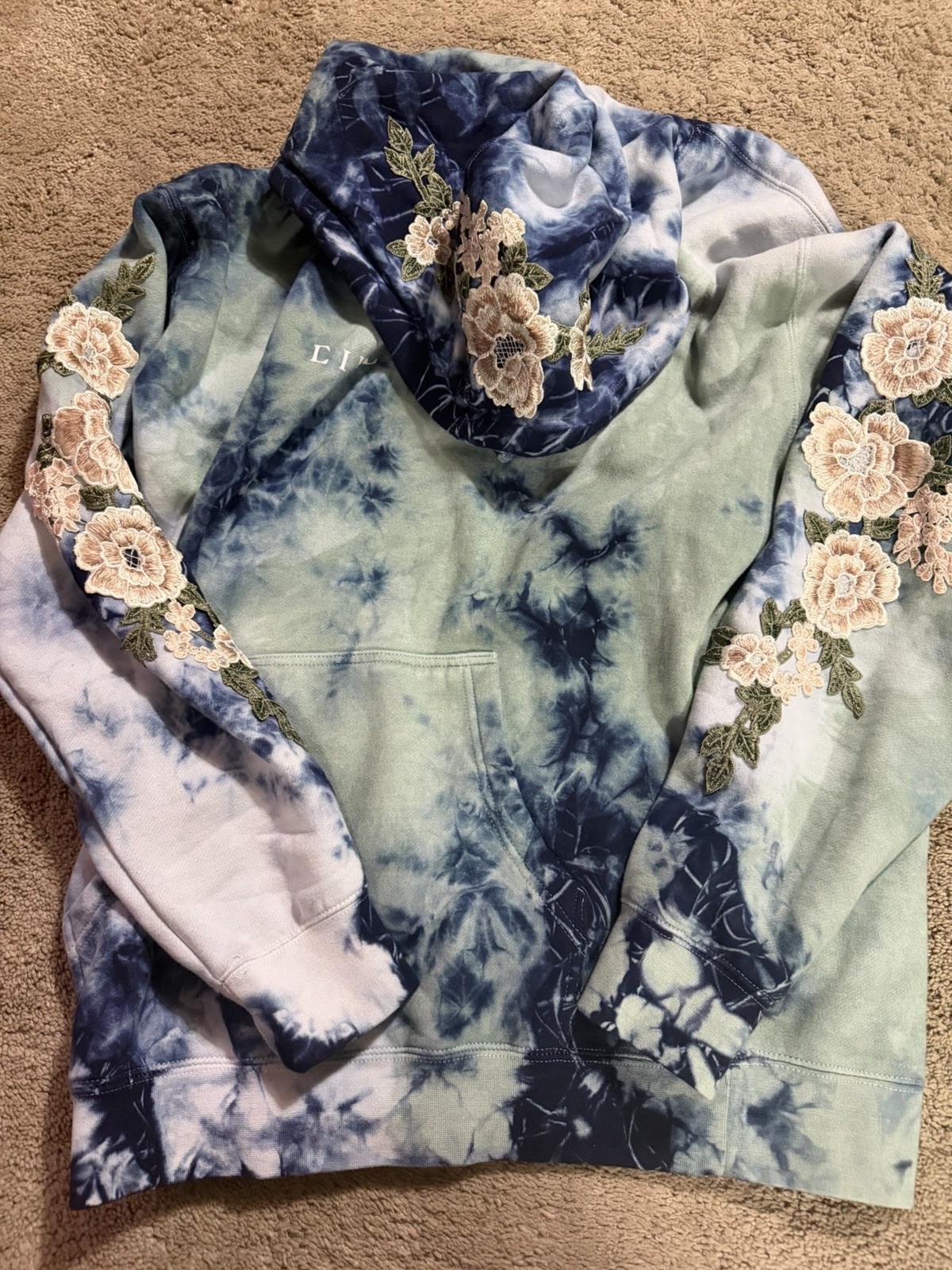 Civil Regime Rose Tye Dye Sweatshirts Green Black Brown