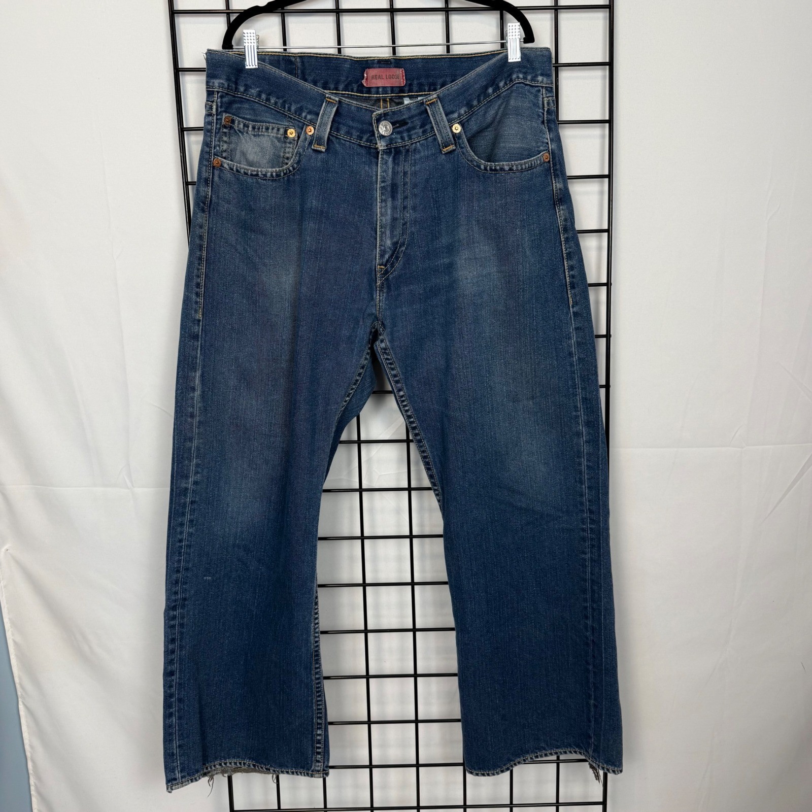 Vintage Levi’s Type 1 Jeans Mens 38×30 Blue Real Loose Baggy Skater Wide Leg Y2K