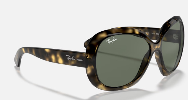 RAY-BAN JACKIE OHH II FRAME Polished Light Havana/Green RB4098-710/71-60-14