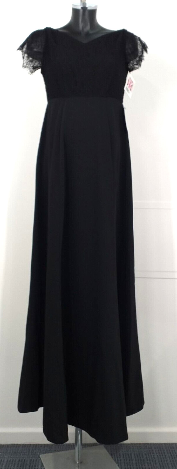 Tiffany Rose Eleanor Black Lace Maxi A Line Maternity Gown – see size options