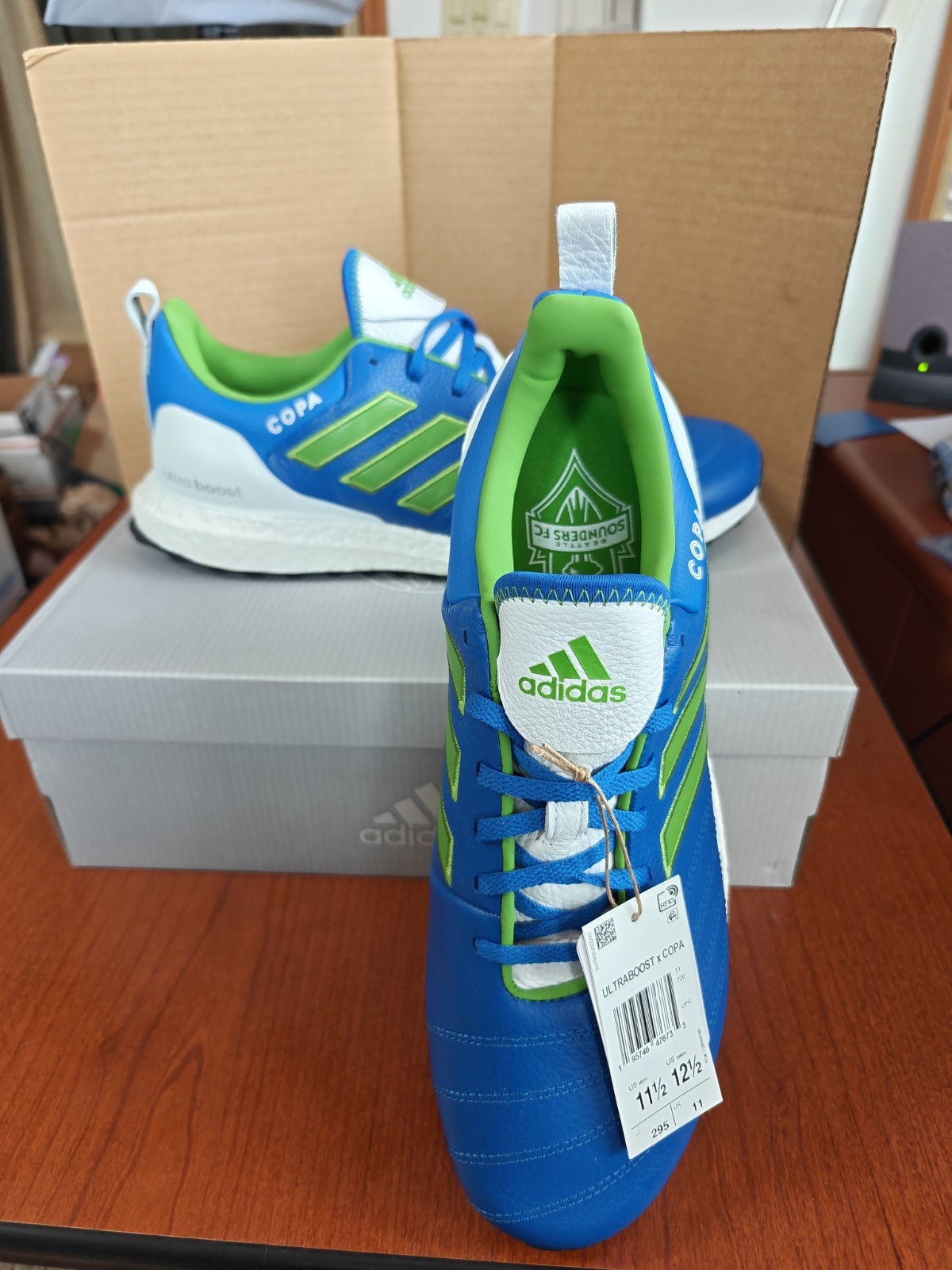 Size 11.5 – Adidas Copa UltraBoost DNA Seattle Sounders