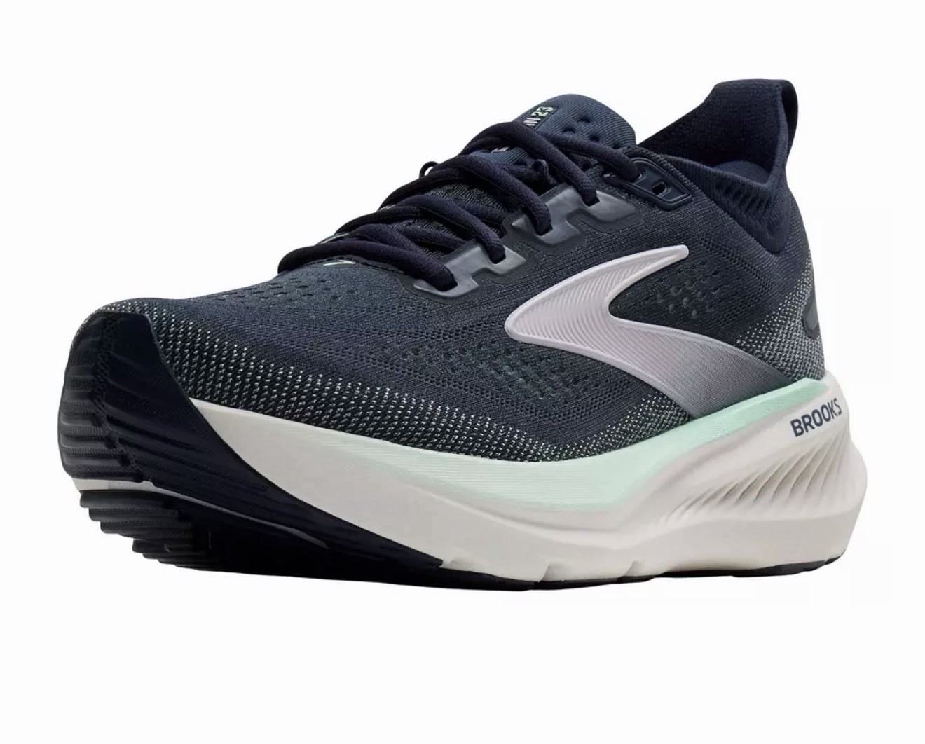 Brooks Glycerin 23 women’s Running Sneakers Lace-Up Mesh Navy White Mint