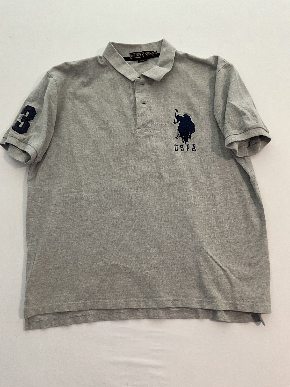 08/11 003 U.S. Polo Assn. Men’s Gray Polo Shirt Size XL