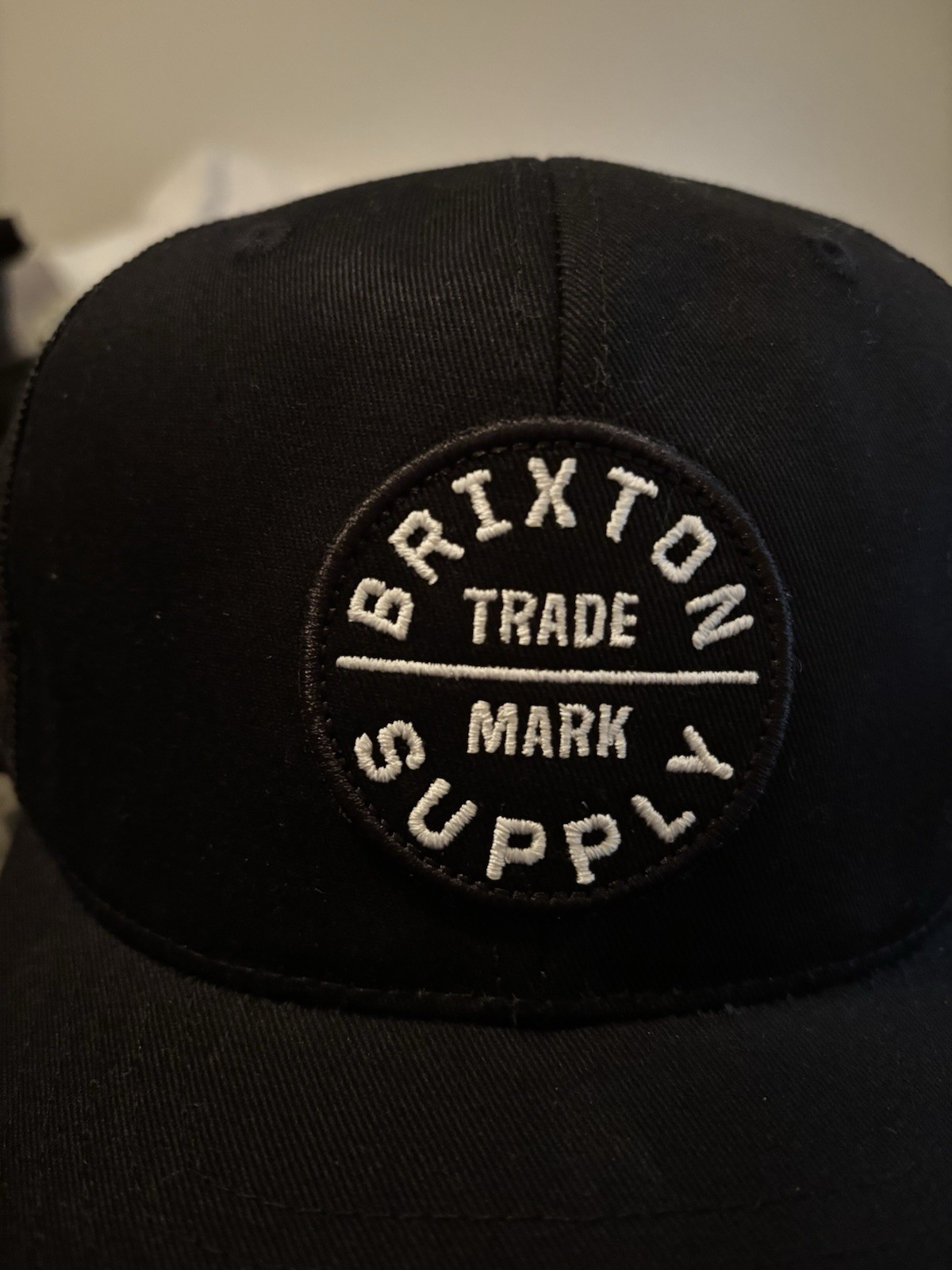Brixton Supply SnapBack Hat Cap Trade Mark Embroidered Black One Size Adjustable