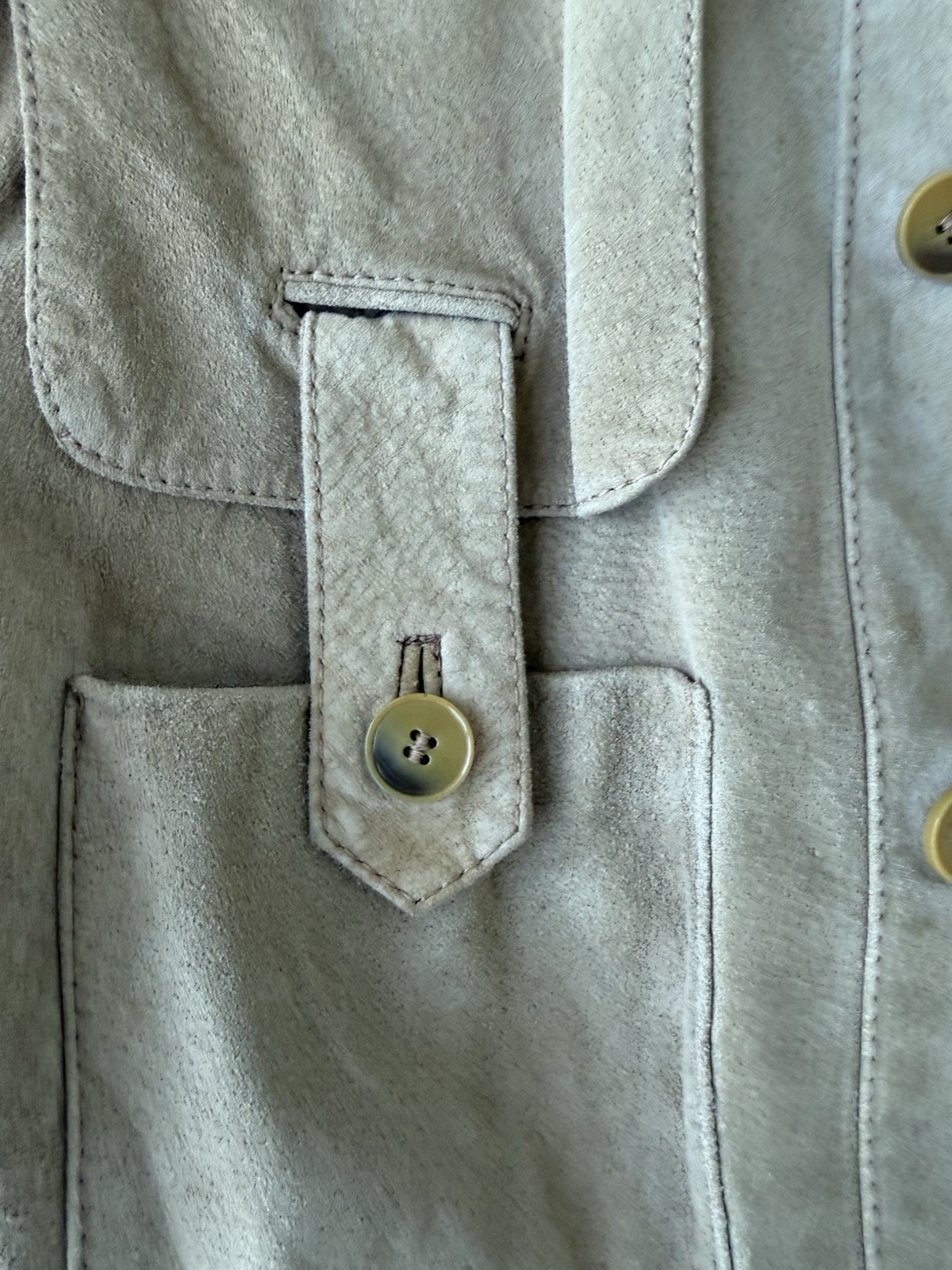 Vintage Virany Hungary Genuine Suede Leather Safari Jacket Men’s L Beige